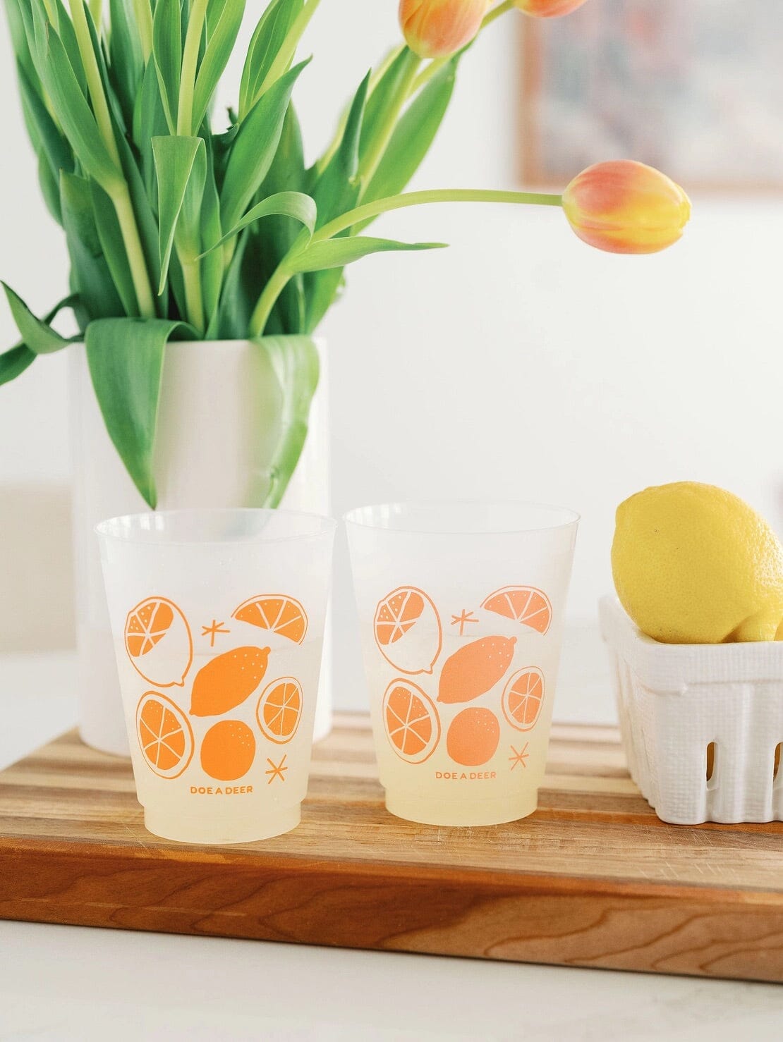 Citrus Shatterproof Reusable Cups Accessories Doe A Deer 