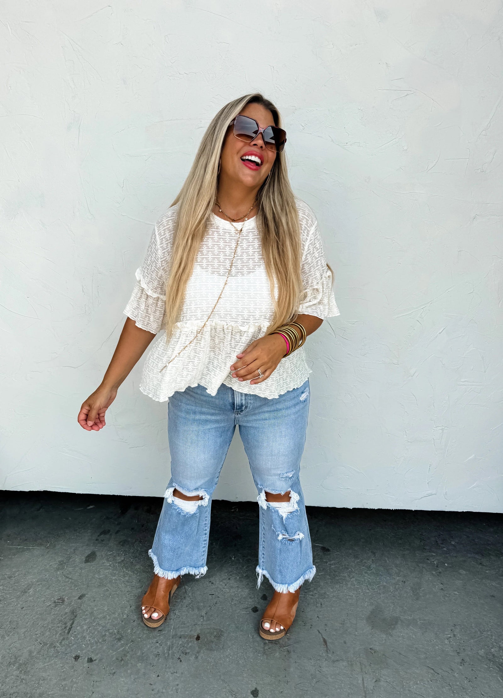 Maggie Lace Top Short sleeve Blakely 