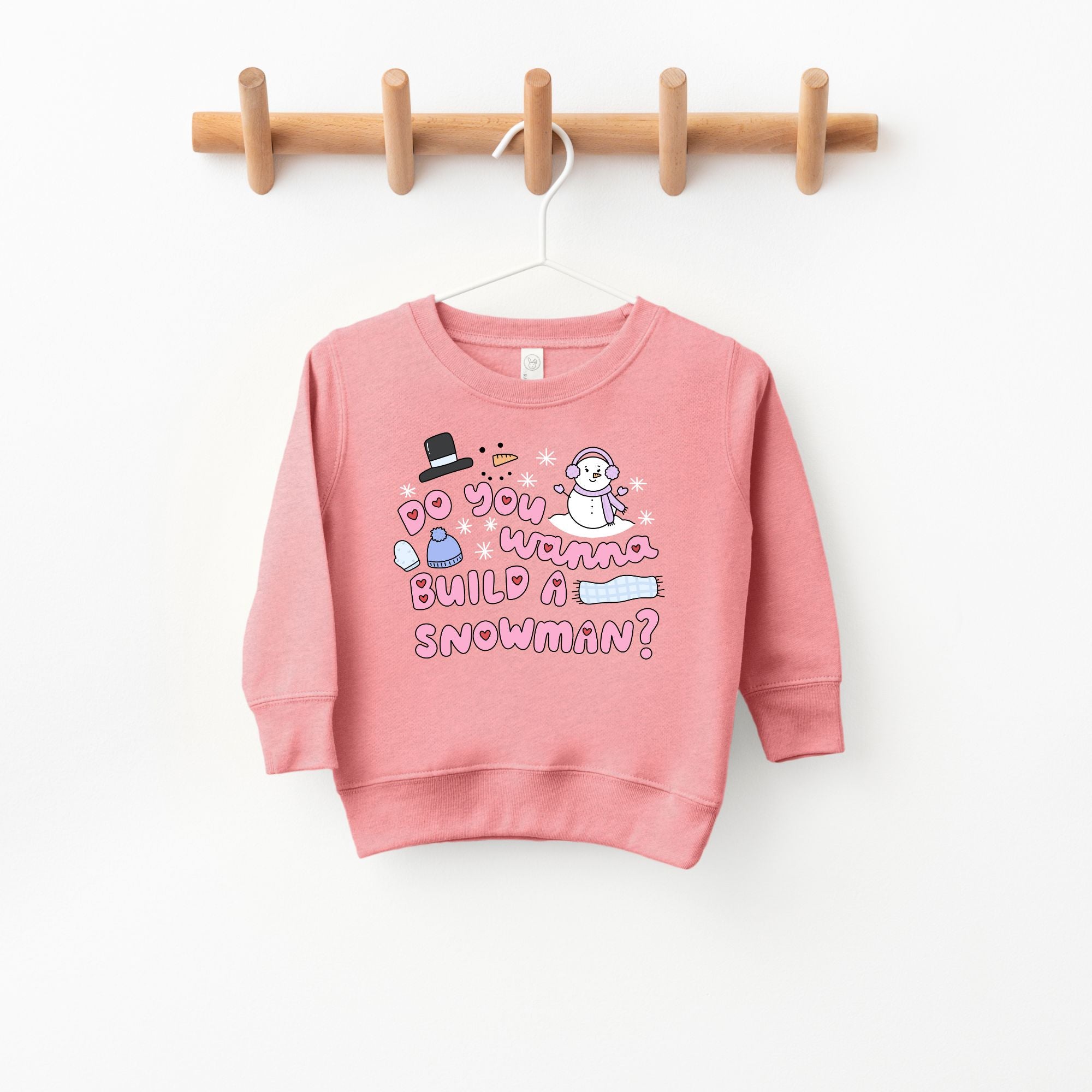 Do you wanna build a snowman Kids Pullover Sweatshirt : Teal / 5/6 T Benny &amp; Ray Apparel 
