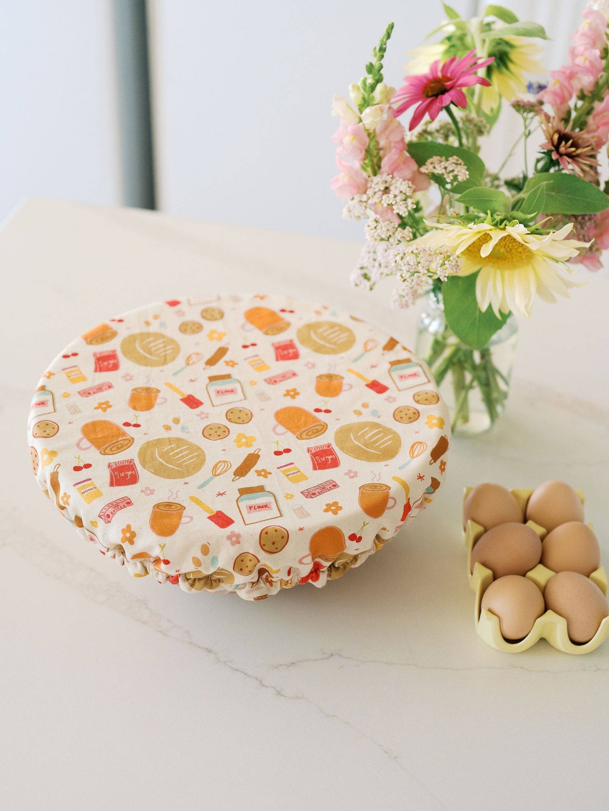 Baking Day 10.5" Bowl Cover | Reusable, Baking Doe A Deer 