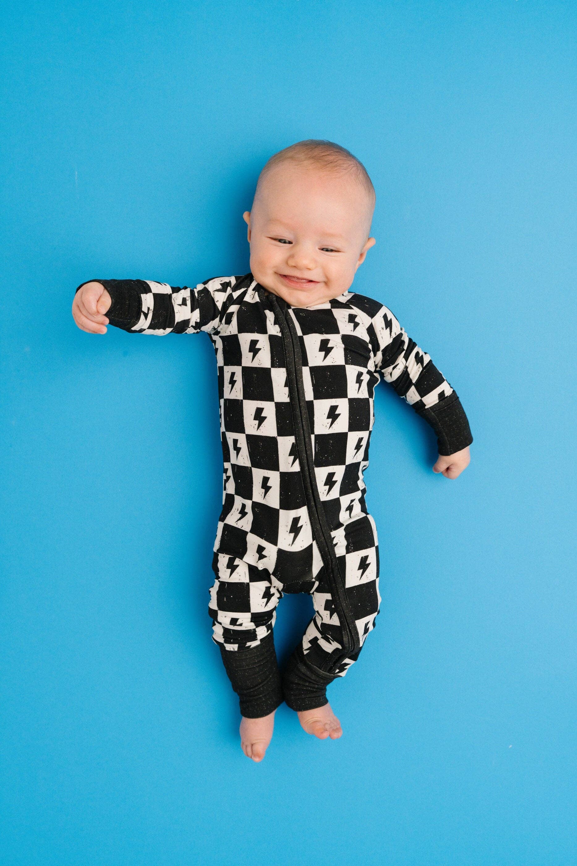 Electric Checkered Bamboo Sleeper: 0-3M Little One Shop 