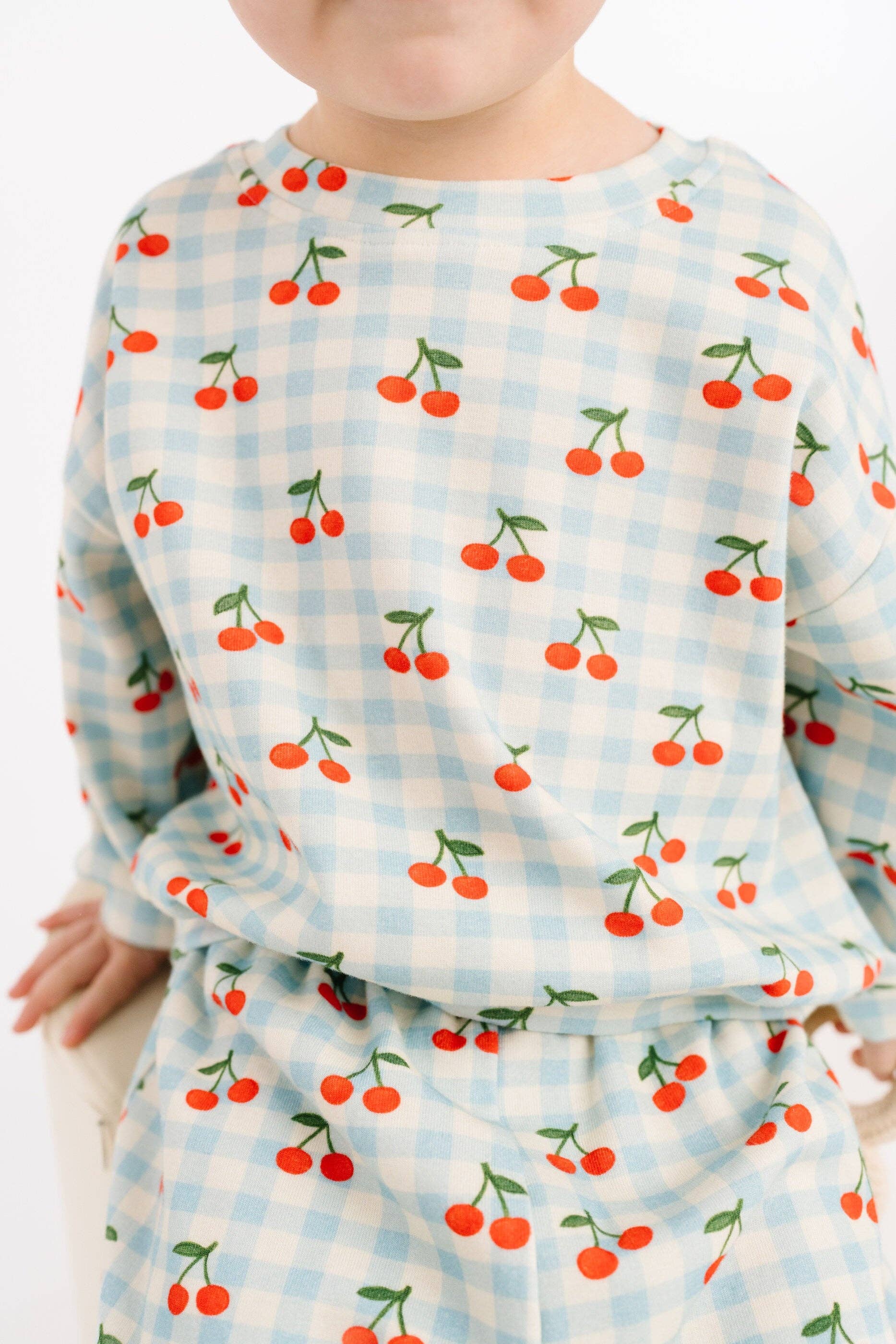 Cherry Picnic Sweatsuit: 3T Little One Shop 