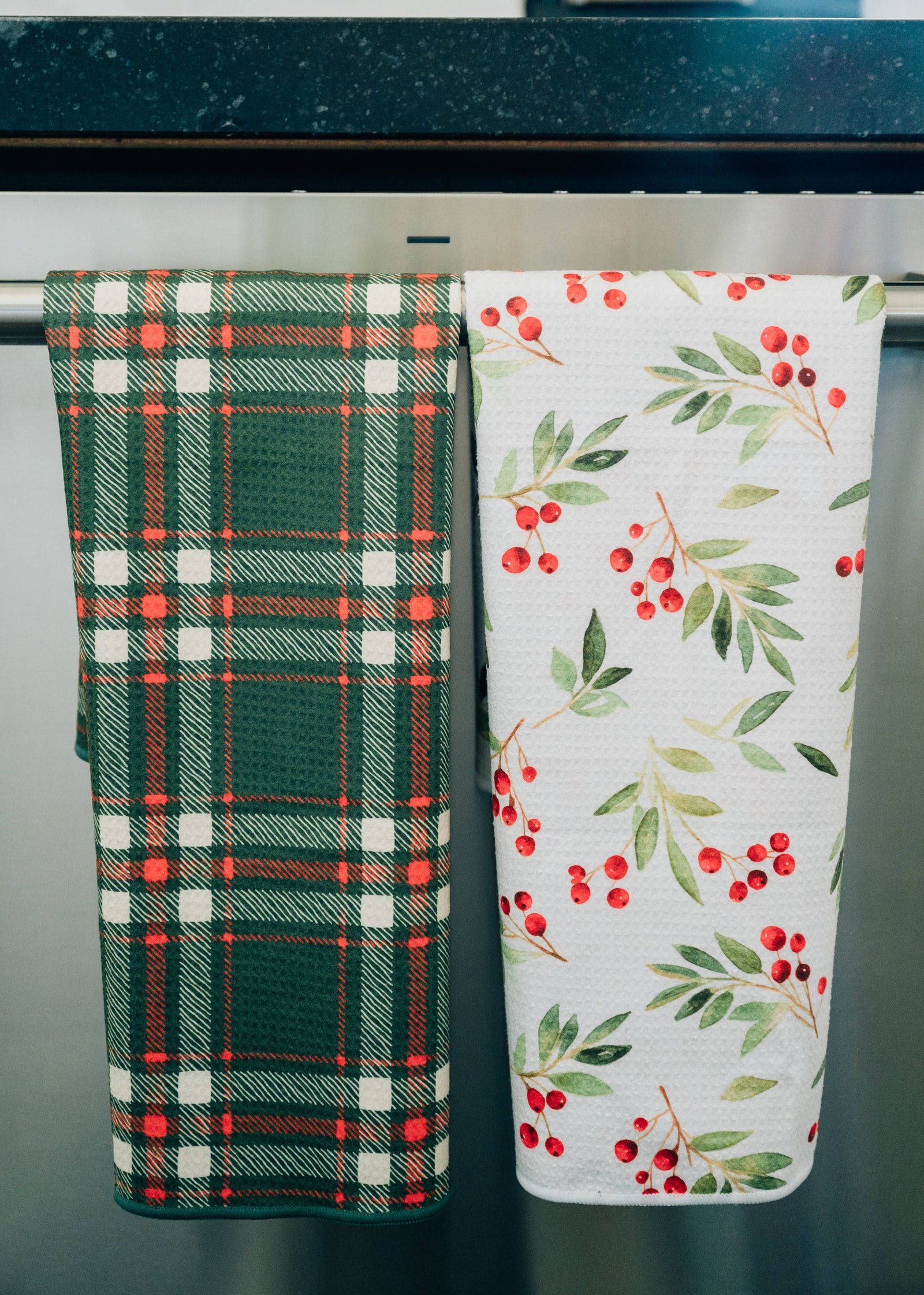 Holly: Double-Sided Hand Towel: White / 17x27 in / Hand Towel Crae.Home 