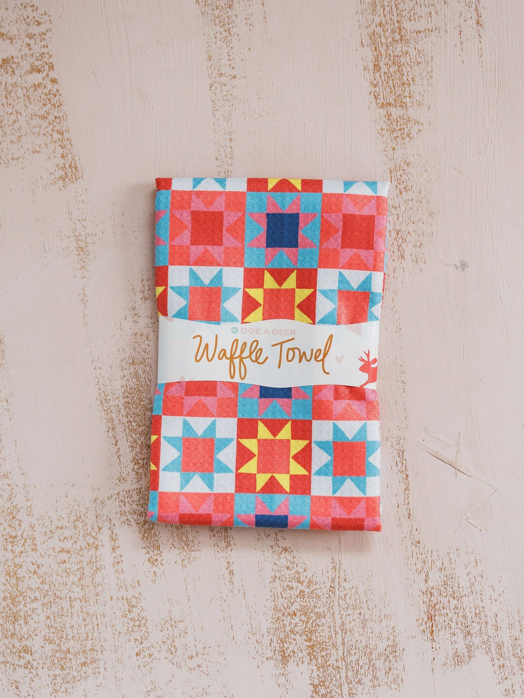 Sawtooth Star Waffle Towel Doe A Deer 