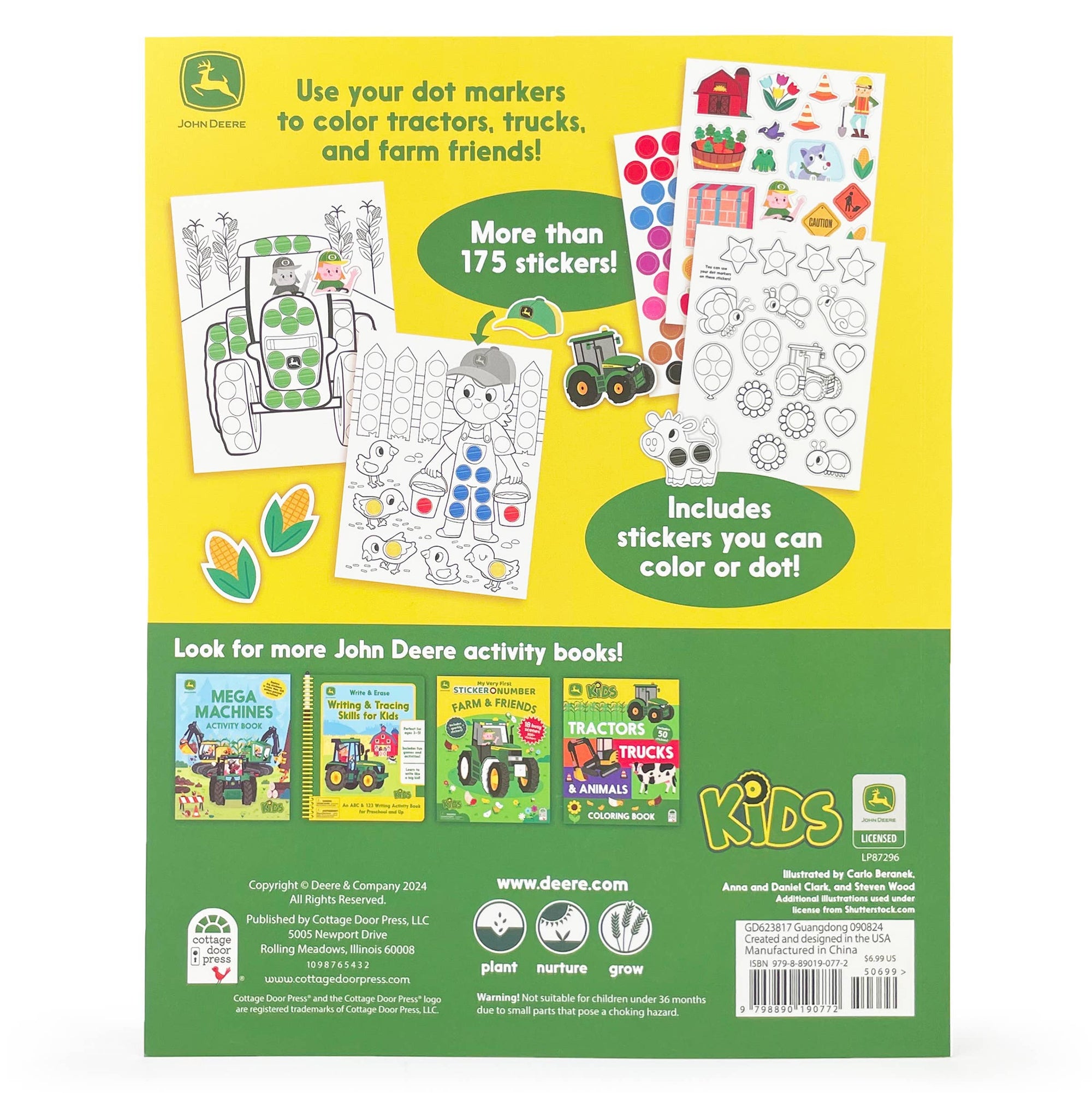 John Deere Kids Dot Marker Farm Activity Book Cottage Door Press 