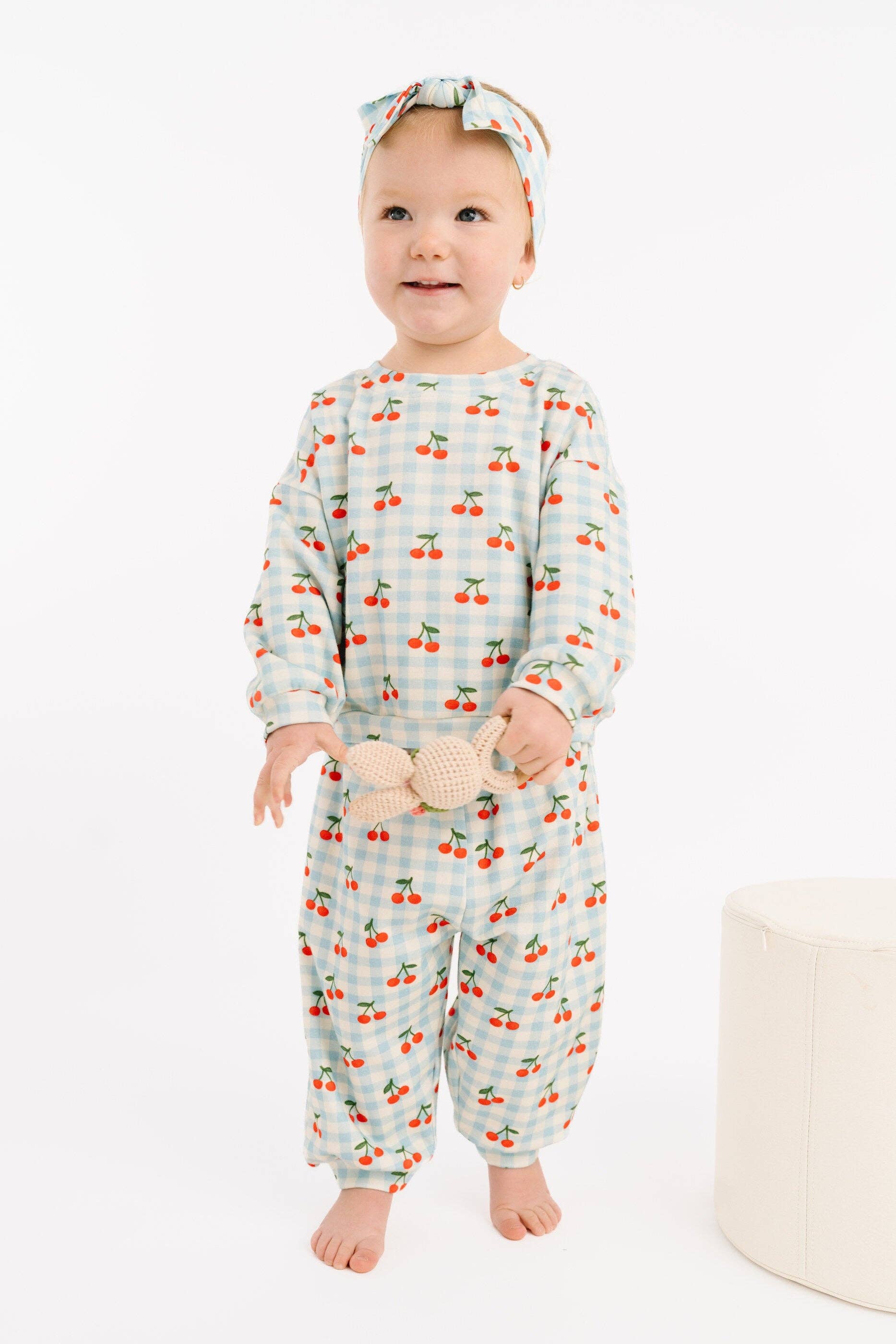 Cherry Picnic Sweatsuit: 3T Little One Shop 