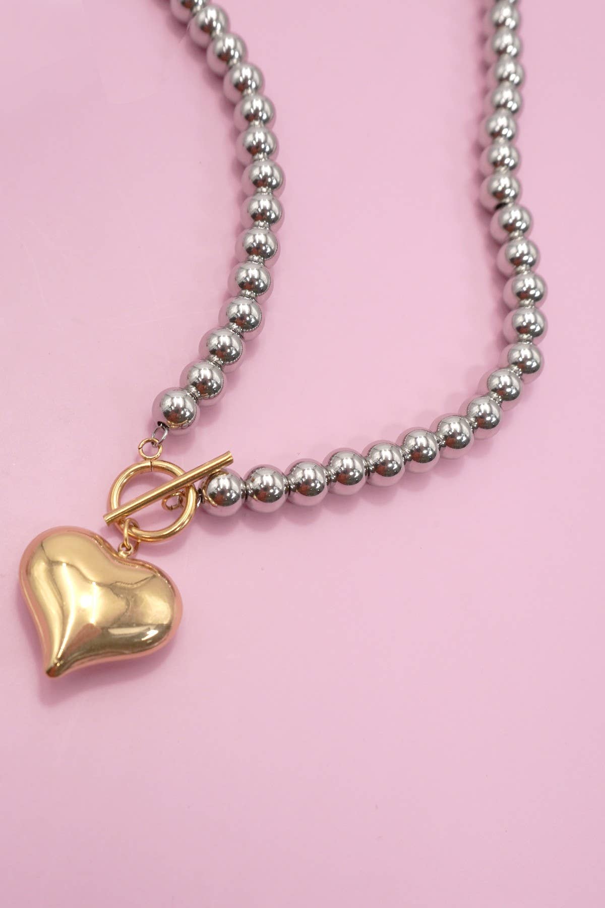 18K Stainless Steel Tarnish Free Waterproof Neck | 40NK9505: TWO TONE JOSSLYN by wall to wall 