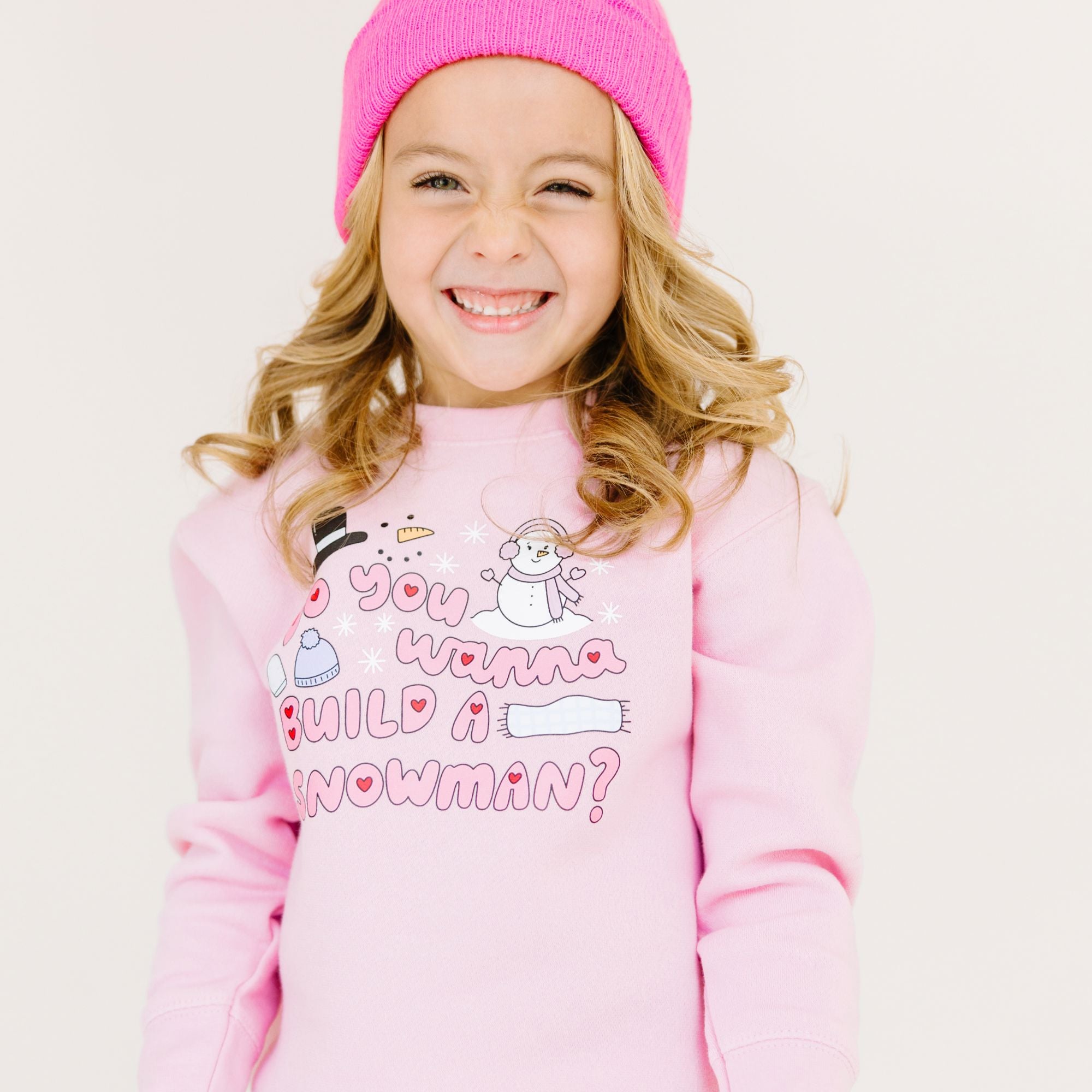 Do you wanna build a snowman Kids Pullover Sweatshirt : Teal / 4T Benny &amp; Ray Apparel 