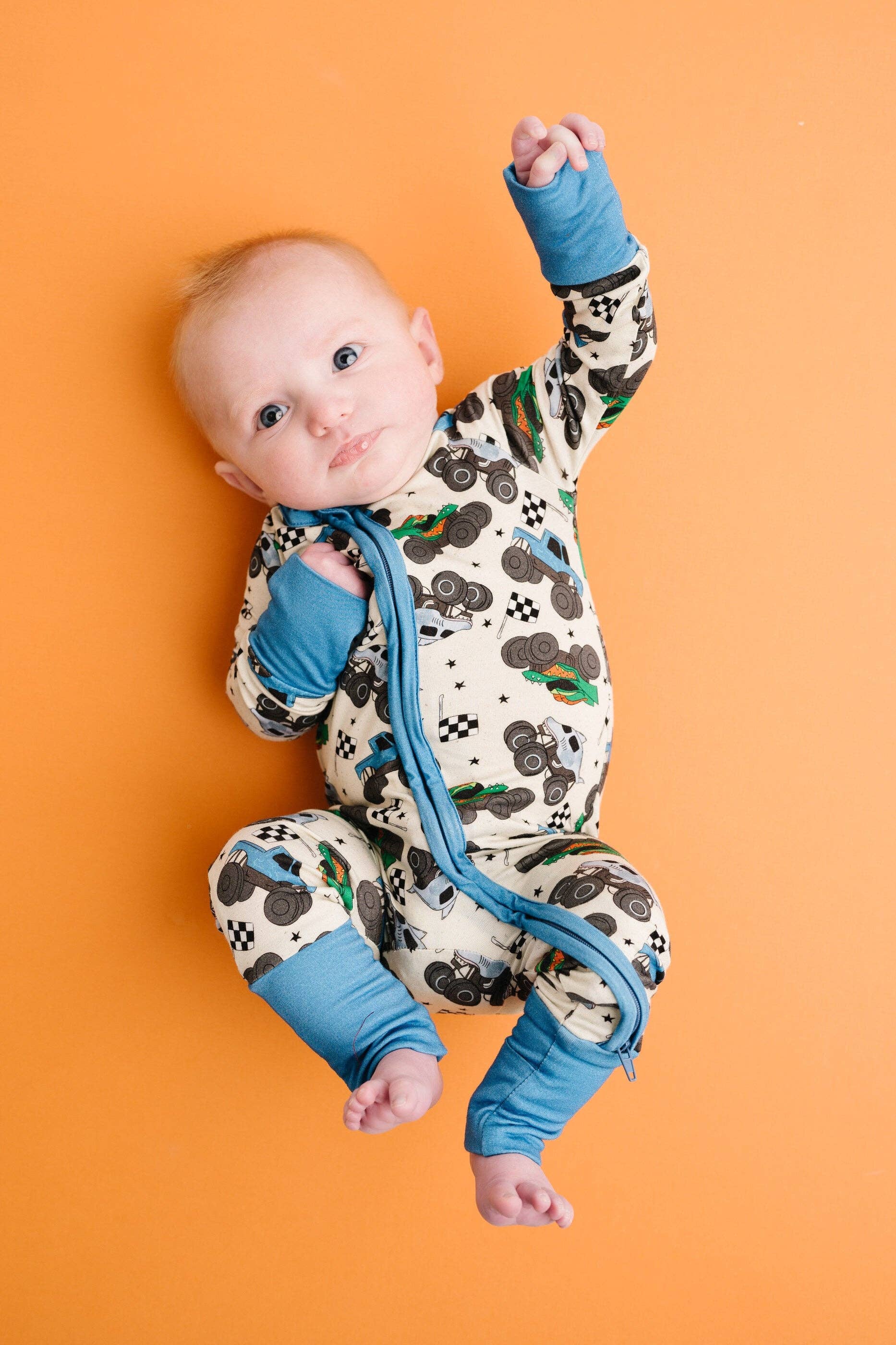 Monster Trucks Bamboo Sleeper: 0-3M Little One Shop 