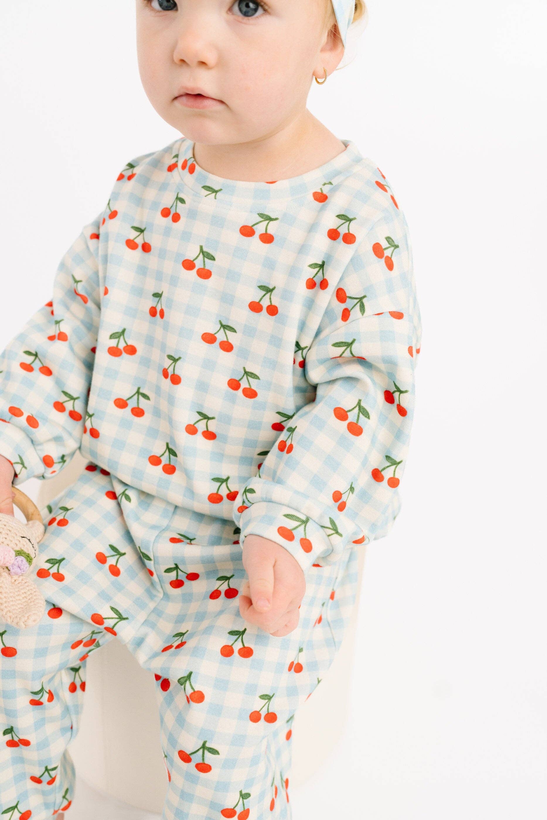 Cherry Picnic Sweatsuit: 3T Little One Shop 