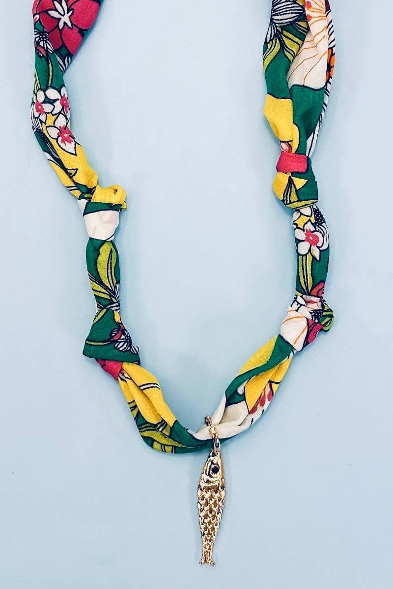 Handcrafted Scarf Interchangeable Charm Necklace | 80N92095: K JOSSLYN by wall to wall 
