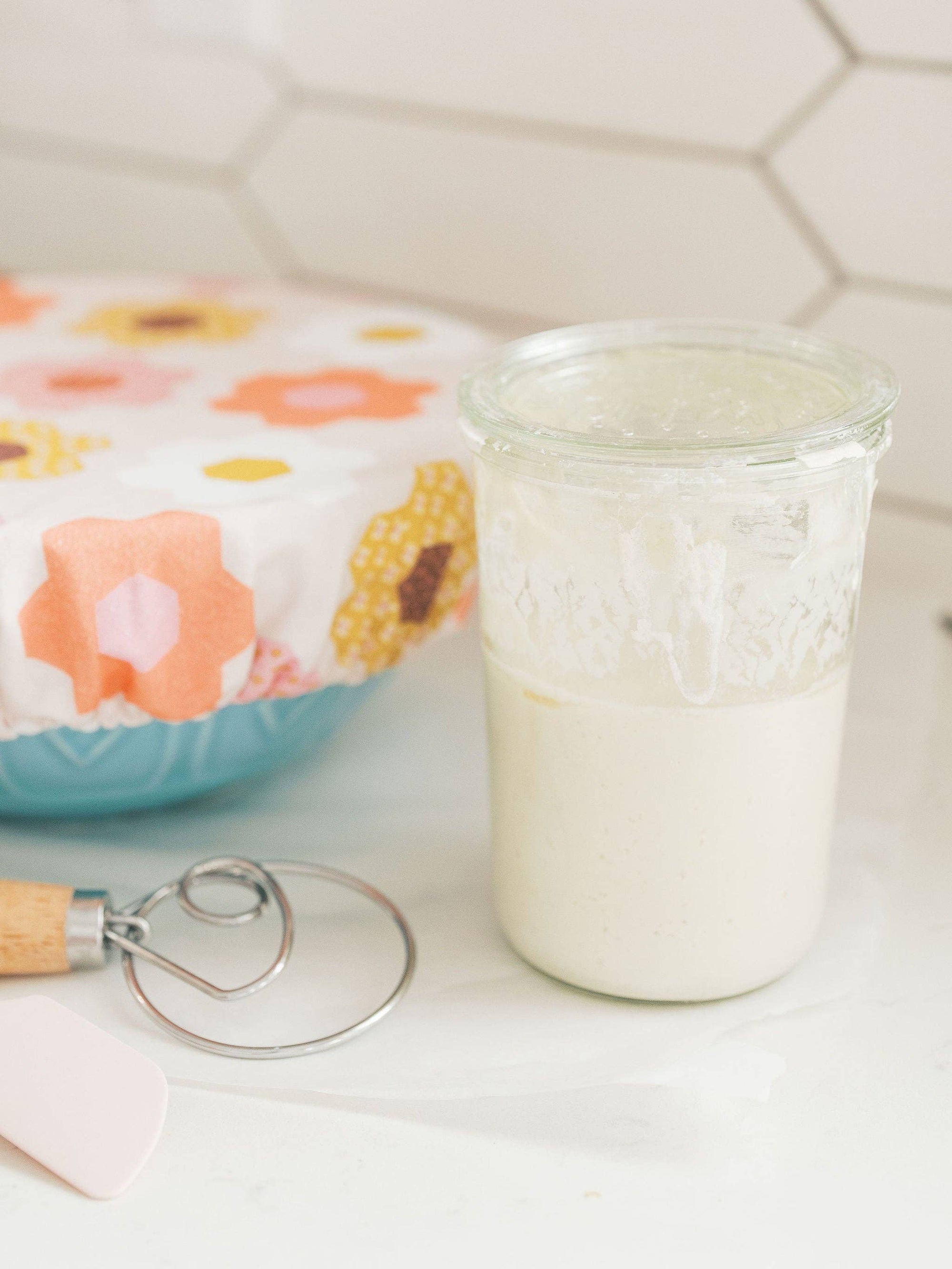 10.5&quot; Flower Garden Bowl Cover | Dough Cover, Bread Baking Doe A Deer 