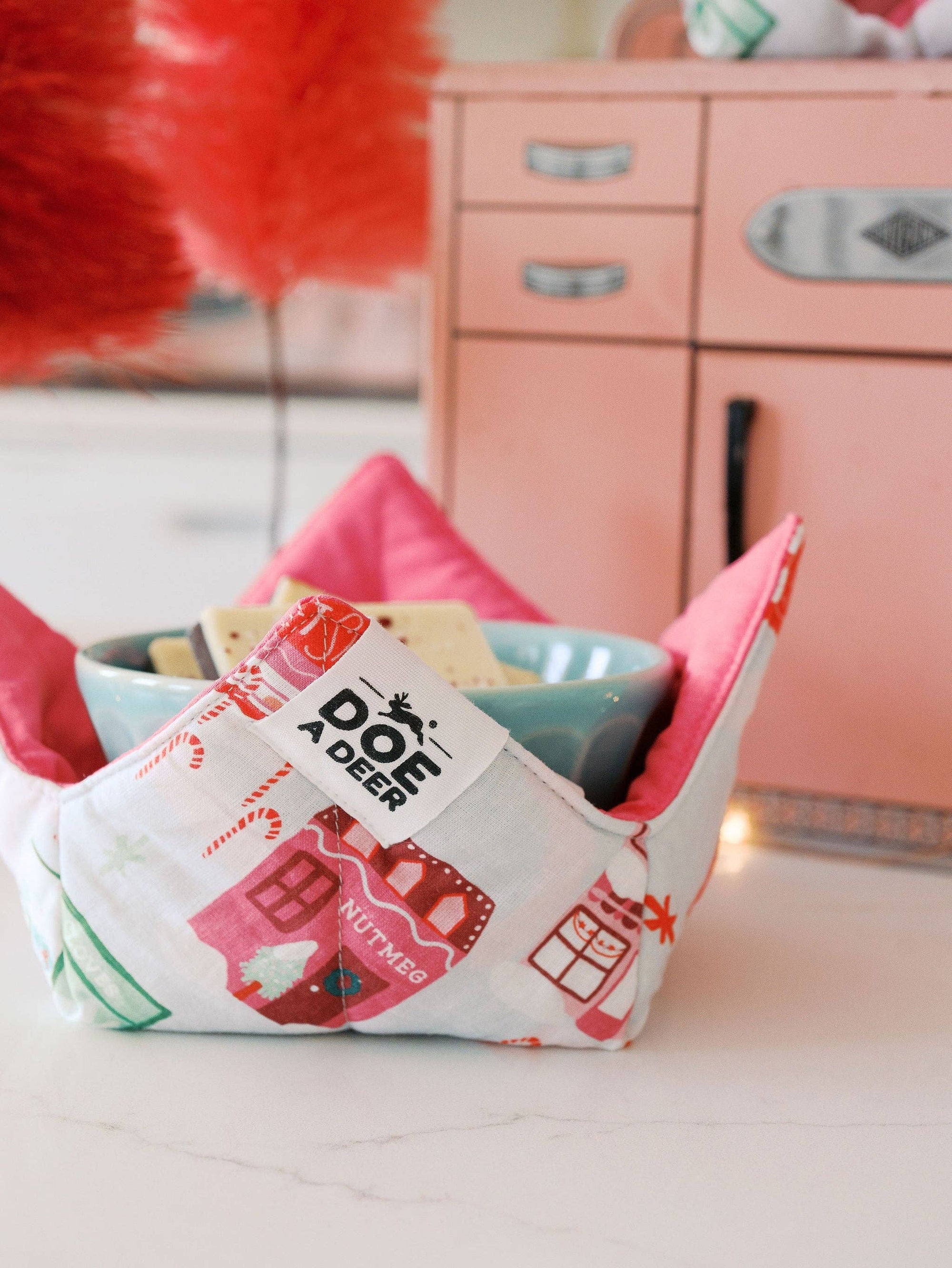 Christmas in the Village Bowl Bestie | Microwave Bowl Holder Doe A Deer 