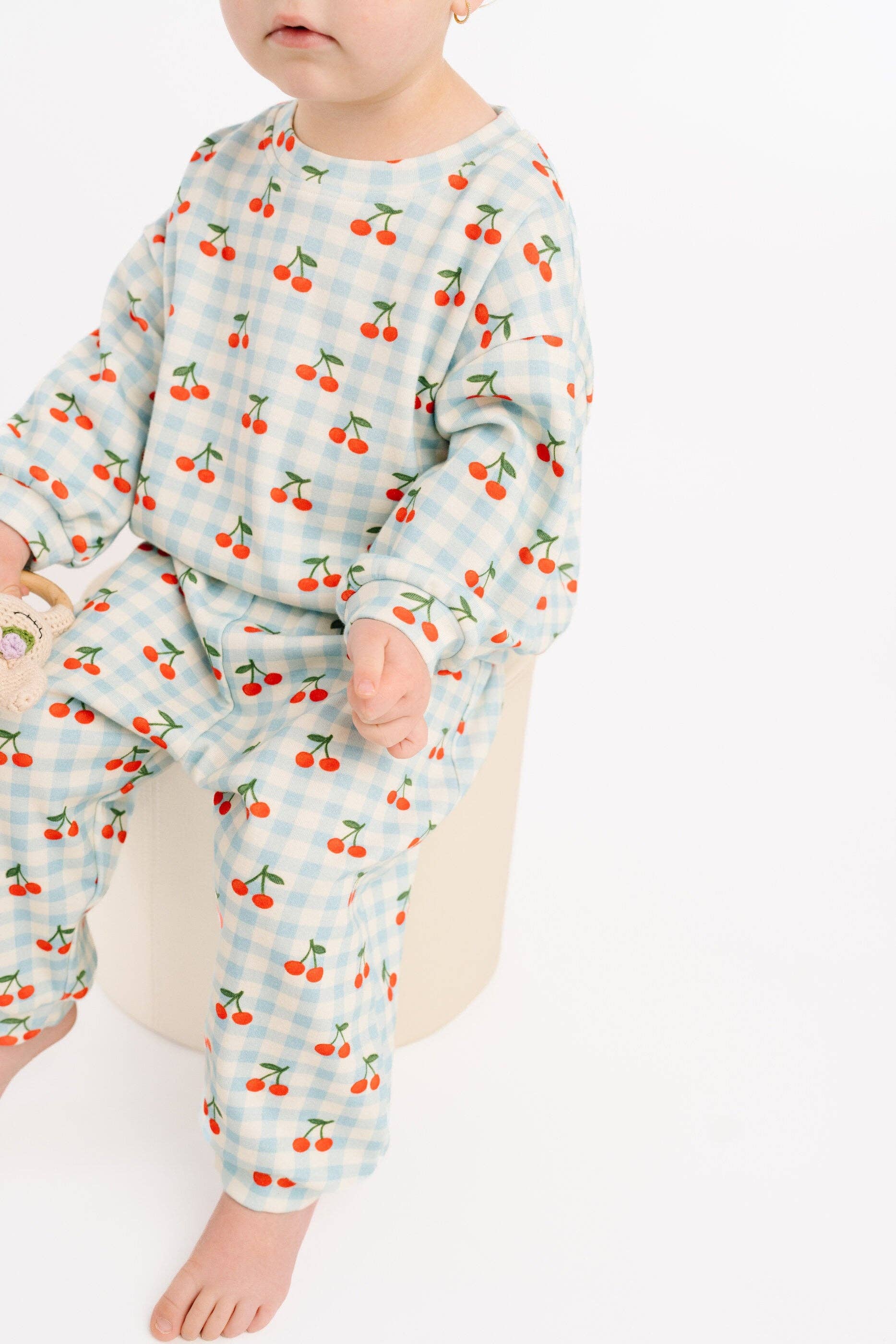 Cherry Picnic Sweatsuit: 5T Little One Shop 