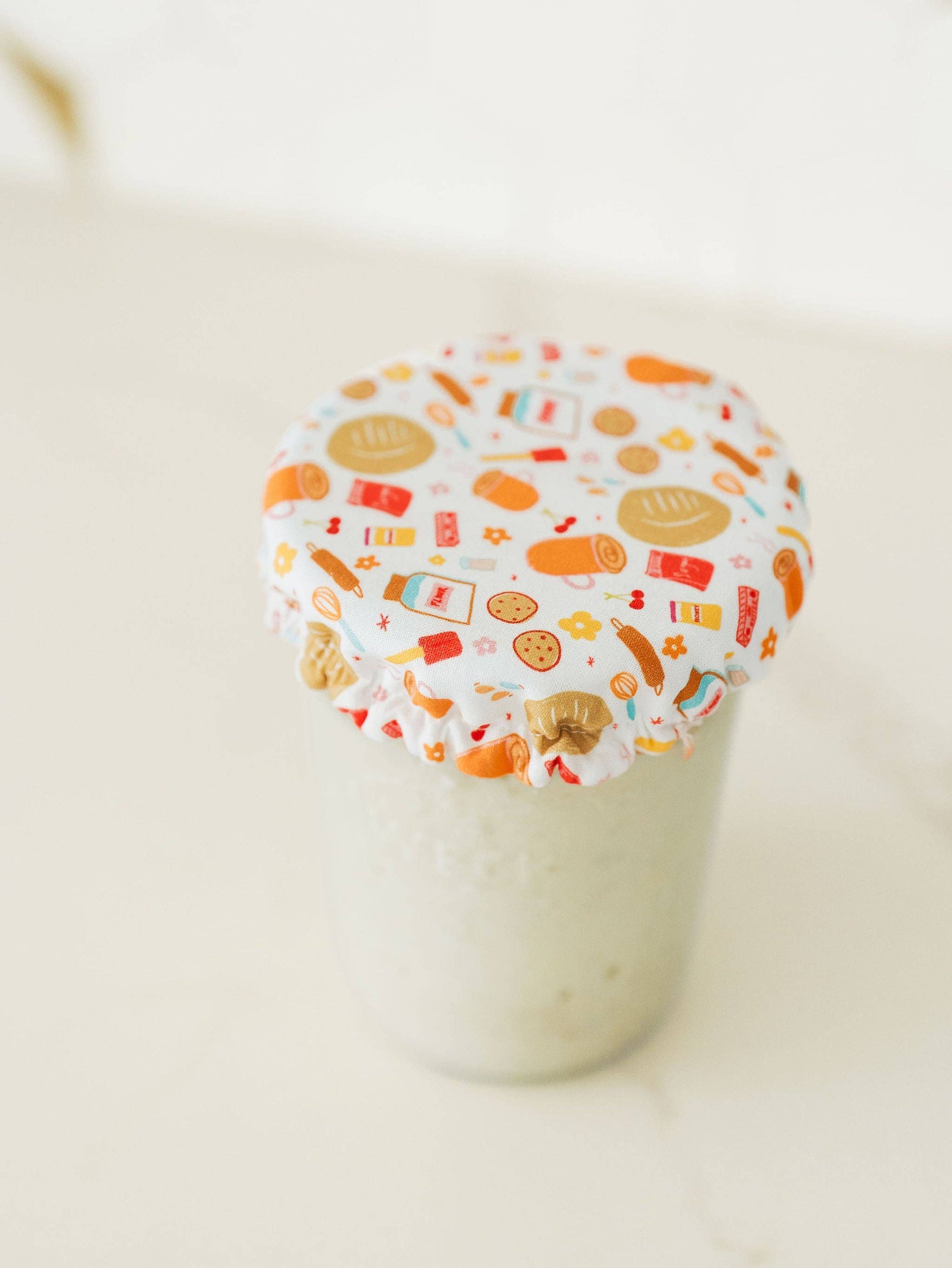 3.25" Baking Day Jar Cover (fits up to 4.25") Doe A Deer 