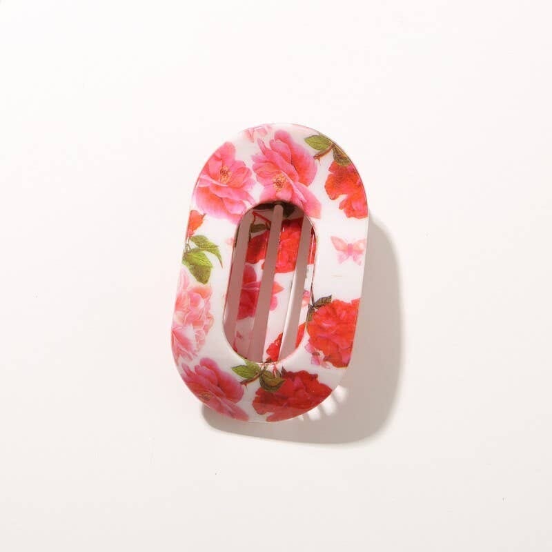 Vintage Floral &amp; Leopard Hair Clip | 40H1119: BLUE JOSSLYN by wall to wall 