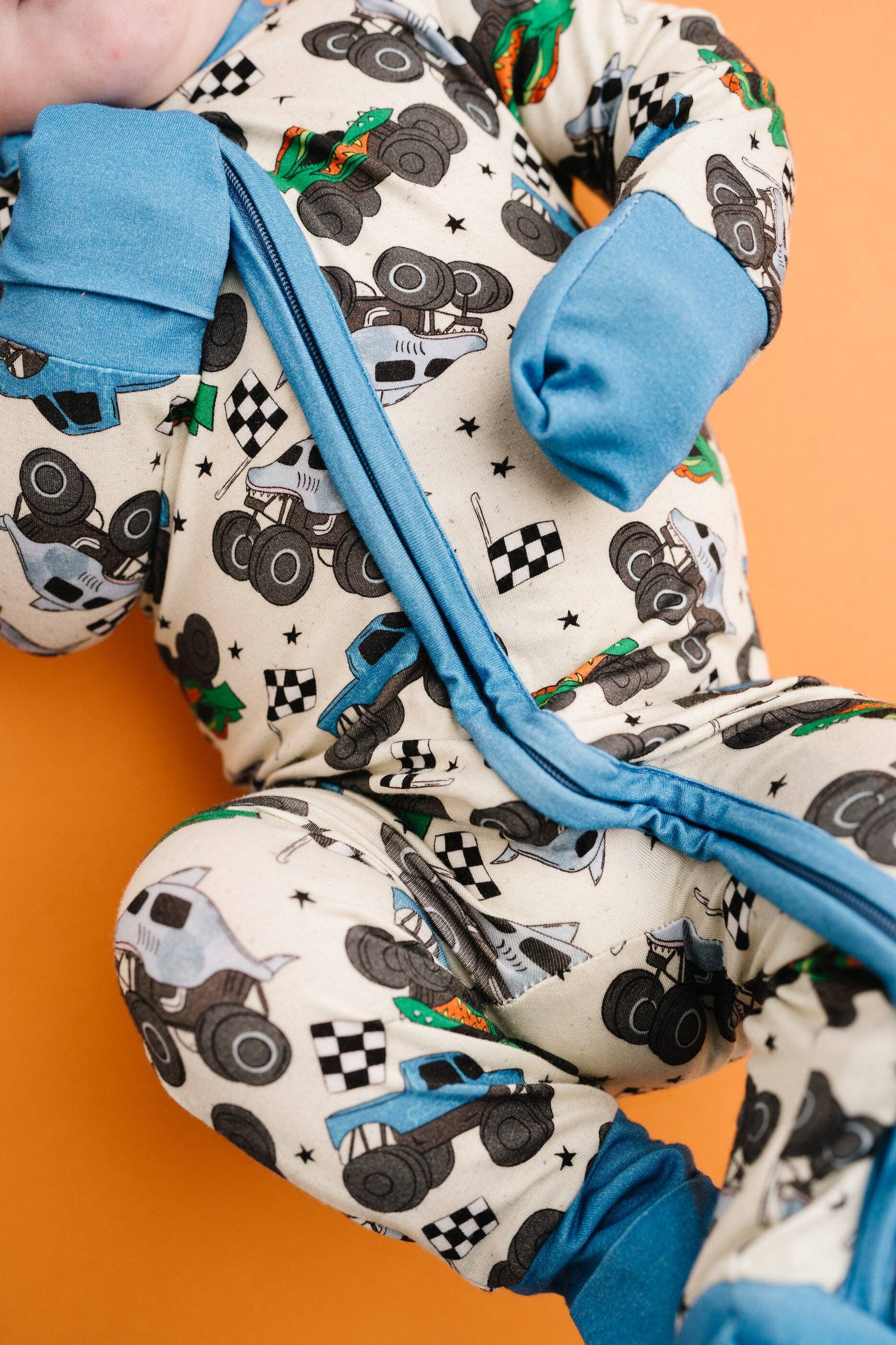 Monster Trucks Bamboo Sleeper: 0-3M Little One Shop 