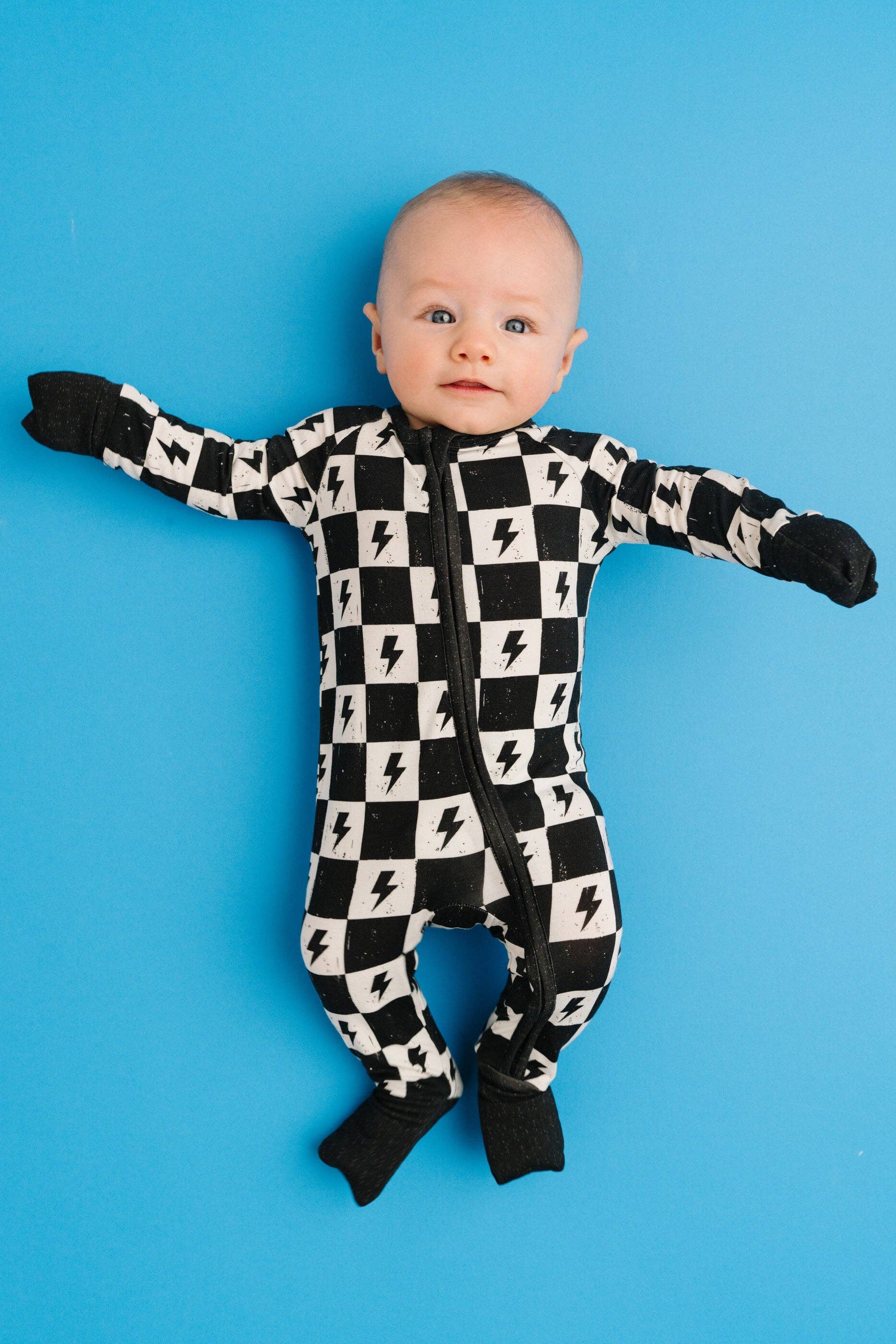 Electric Checkered Bamboo Sleeper: 0-3M Little One Shop 