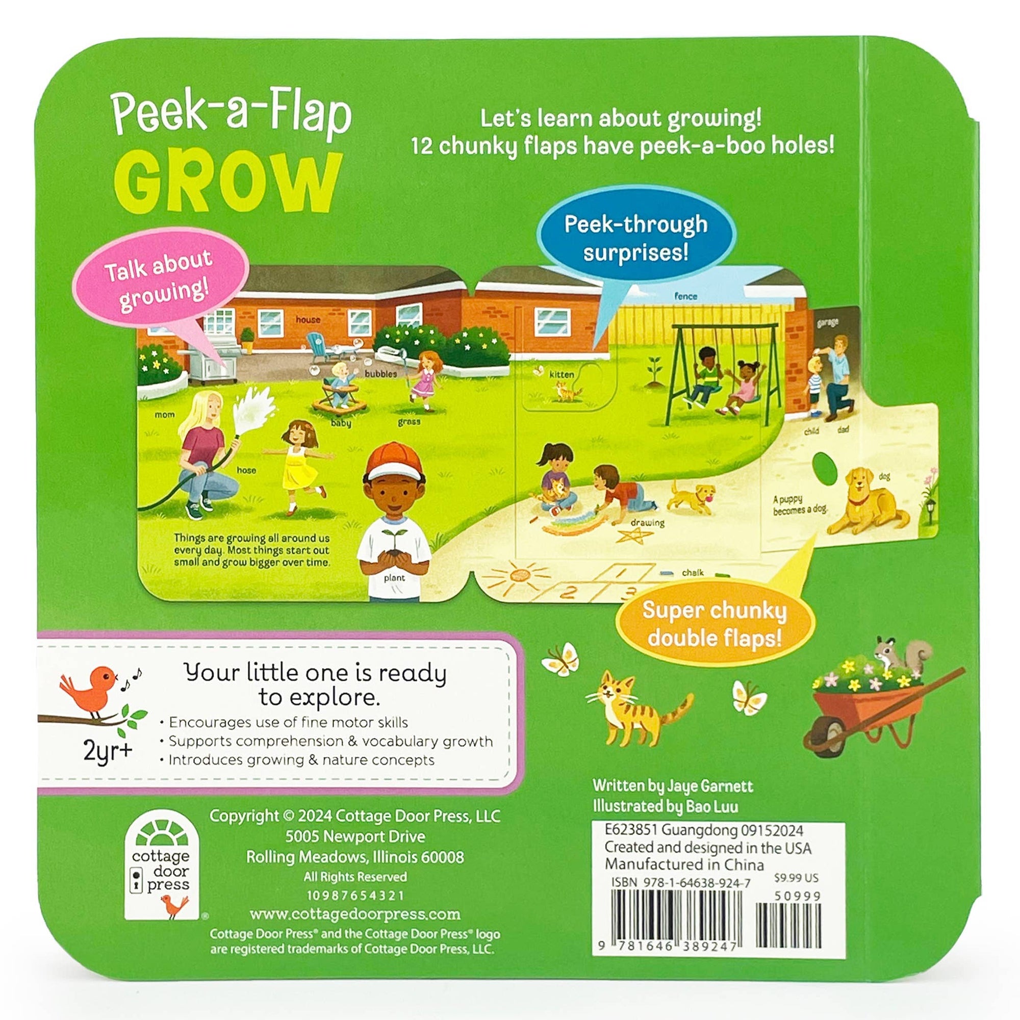 GROW Lift-a-Flap Board Book Cottage Door Press 