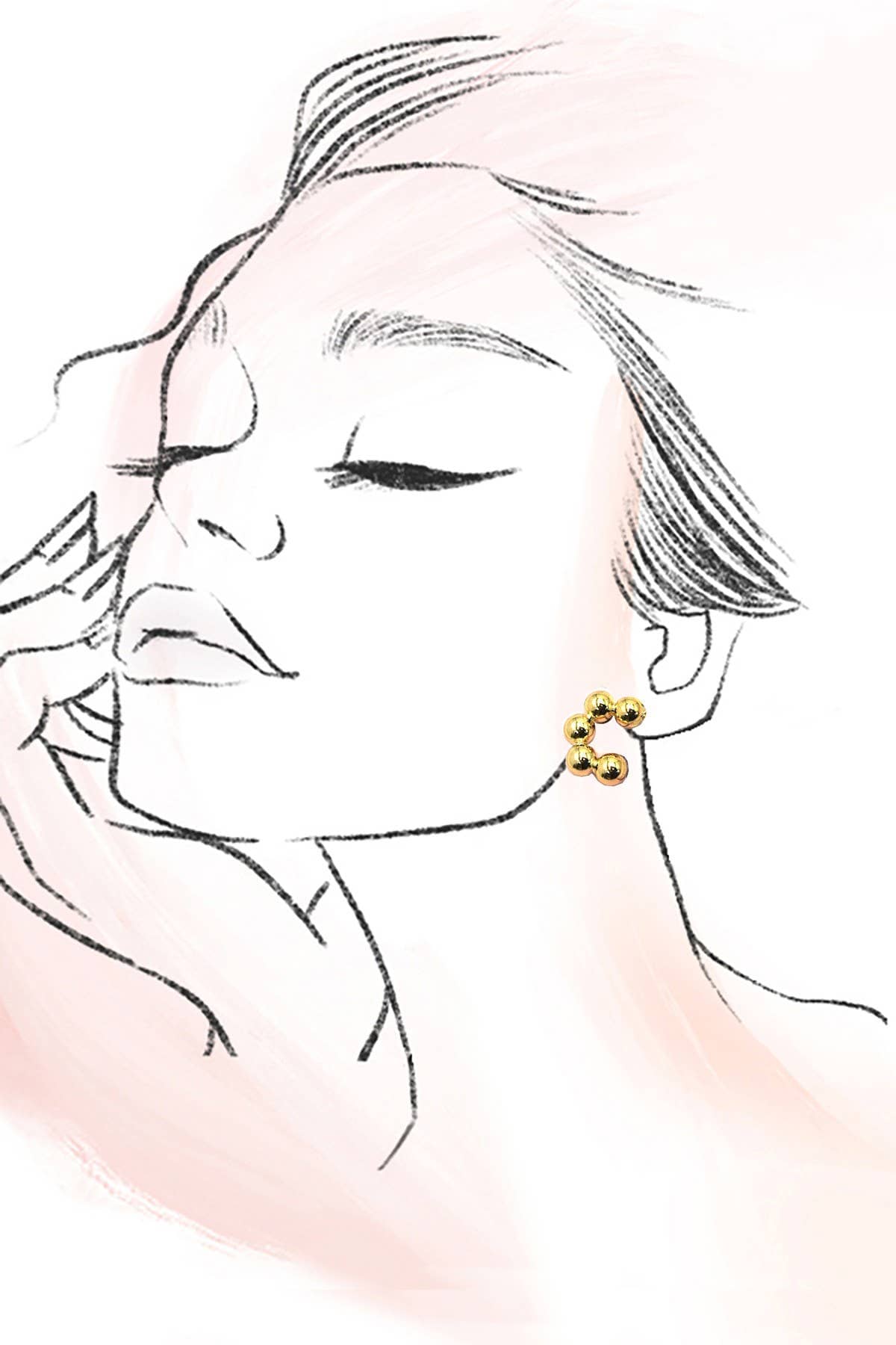 MULTI CLASSIC TRIO HOOP STUD EARRINGS | 40E448: TRIO JOSSLYN by wall to wall 