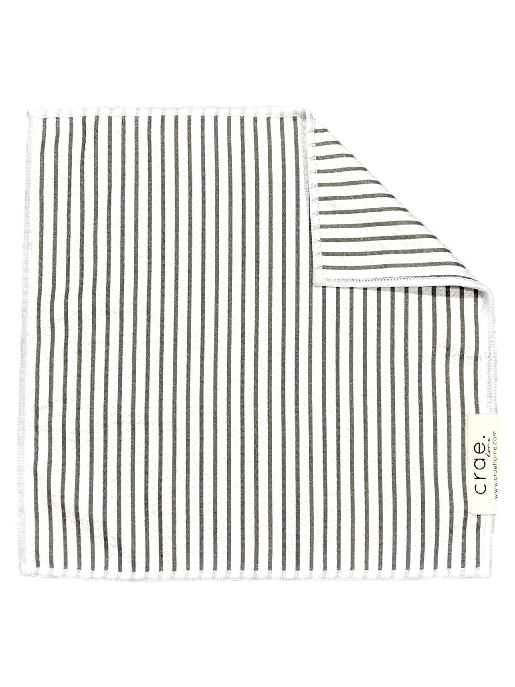 Pinner Gray: Double-Sided Washcloth: White/Gray / 12x12 in. / Washcloth Crae.Home 
