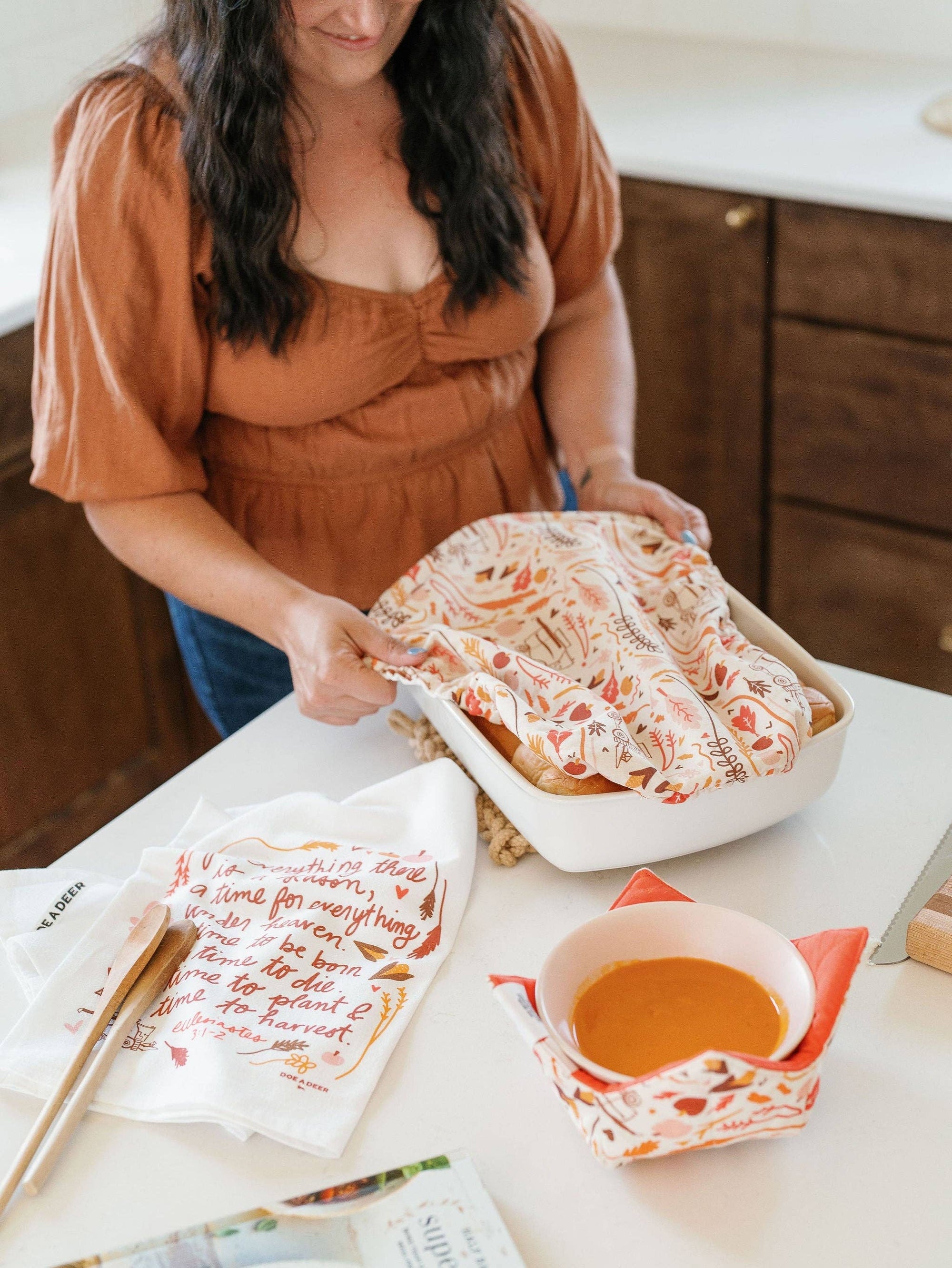 10x14 Harvest Baking Dish Cover | Fall Doe A Deer 