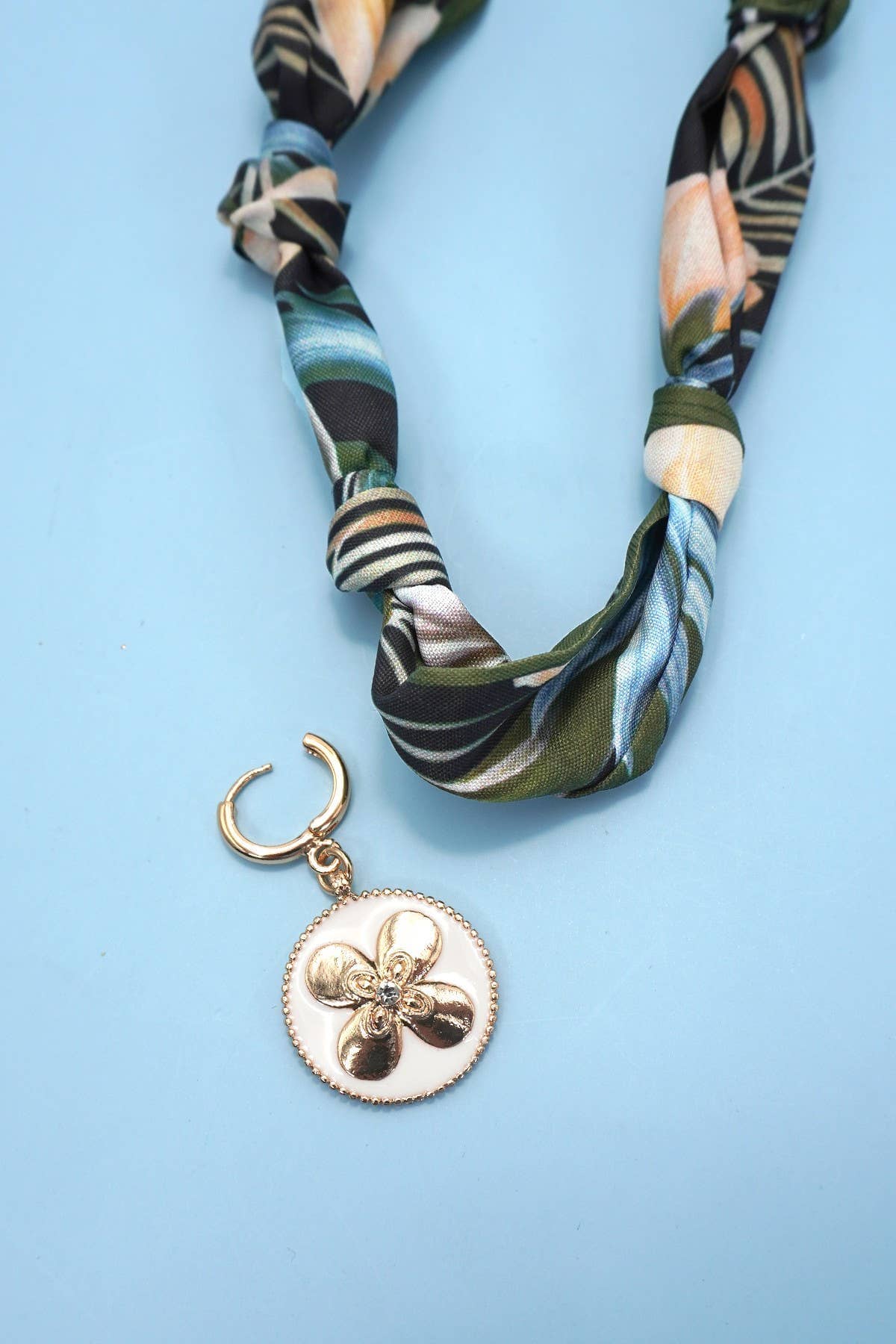 Handcrafted Scarf Interchangeable Charm Necklace | 80N92095: K JOSSLYN by wall to wall 