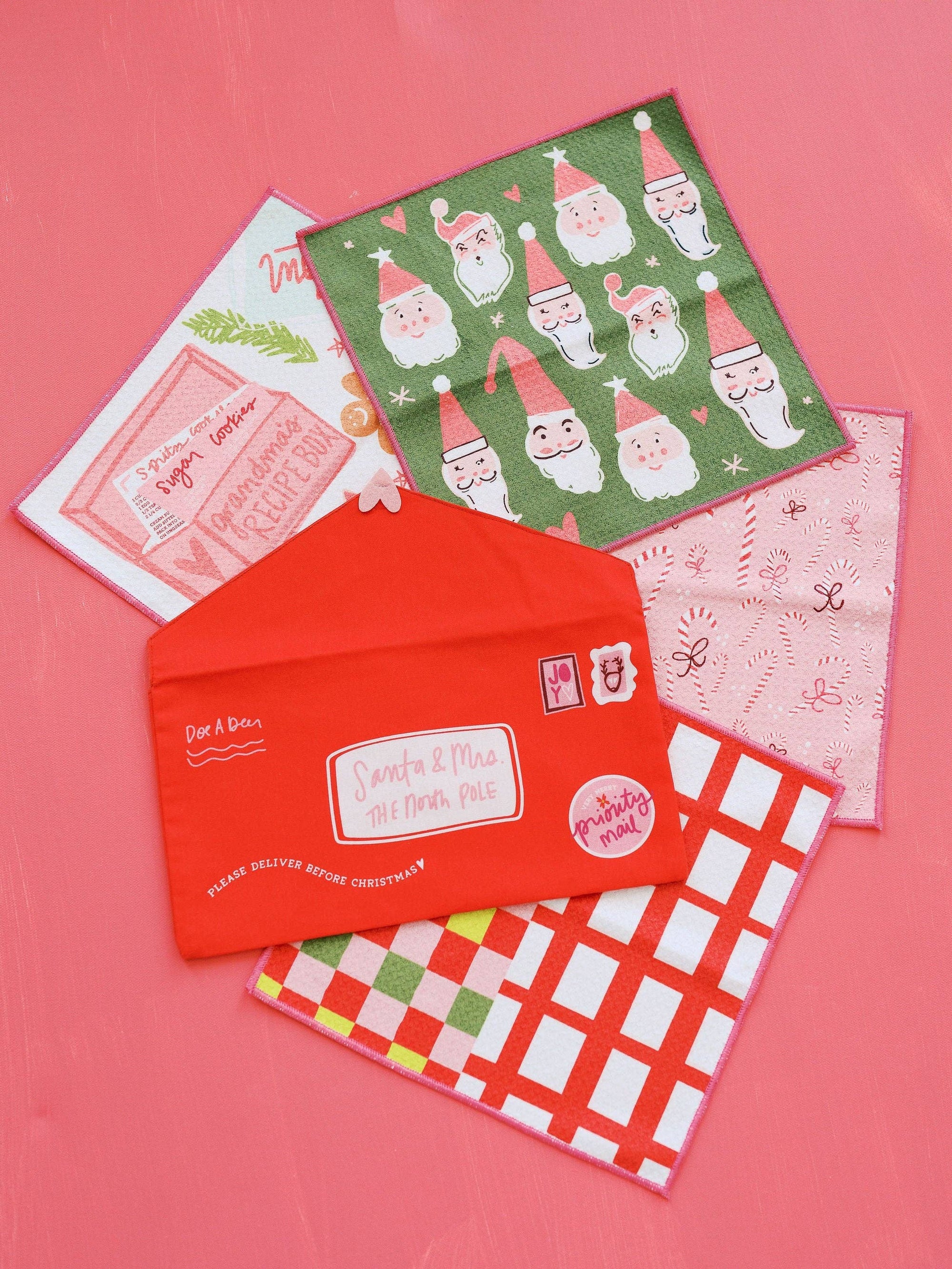 Letters to Santa Waffle Cloths - Set of 4 | Christmas Doe A Deer 