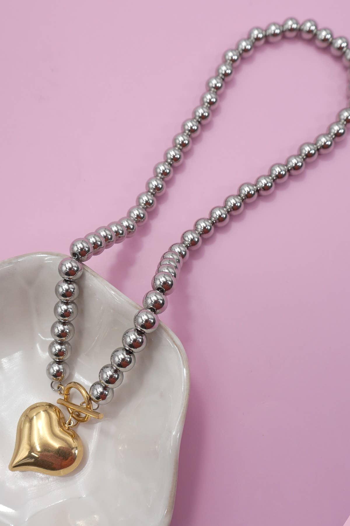 18K Stainless Steel Tarnish Free Waterproof Neck | 40NK9505: TWO TONE JOSSLYN by wall to wall 