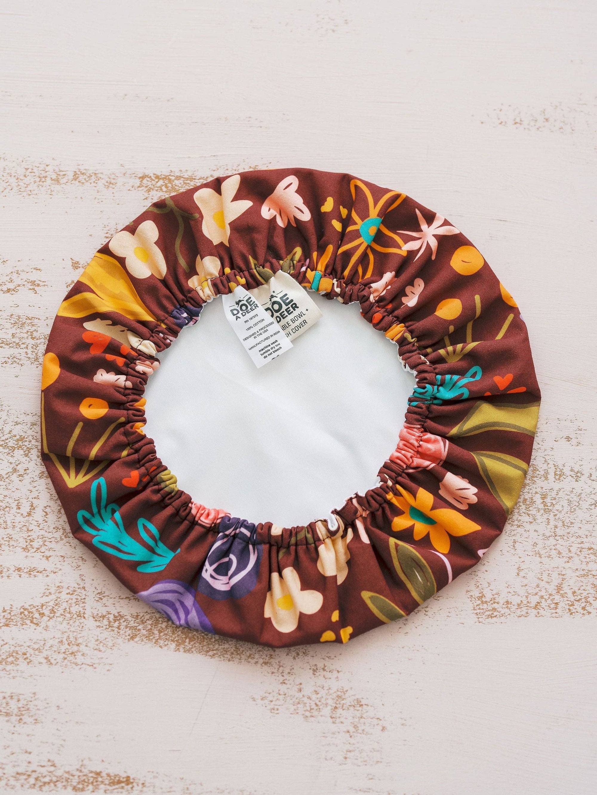 10.5&quot; Fall Floral Reusable Bowl Cover | Kitchen Aid Mixer Doe A Deer 
