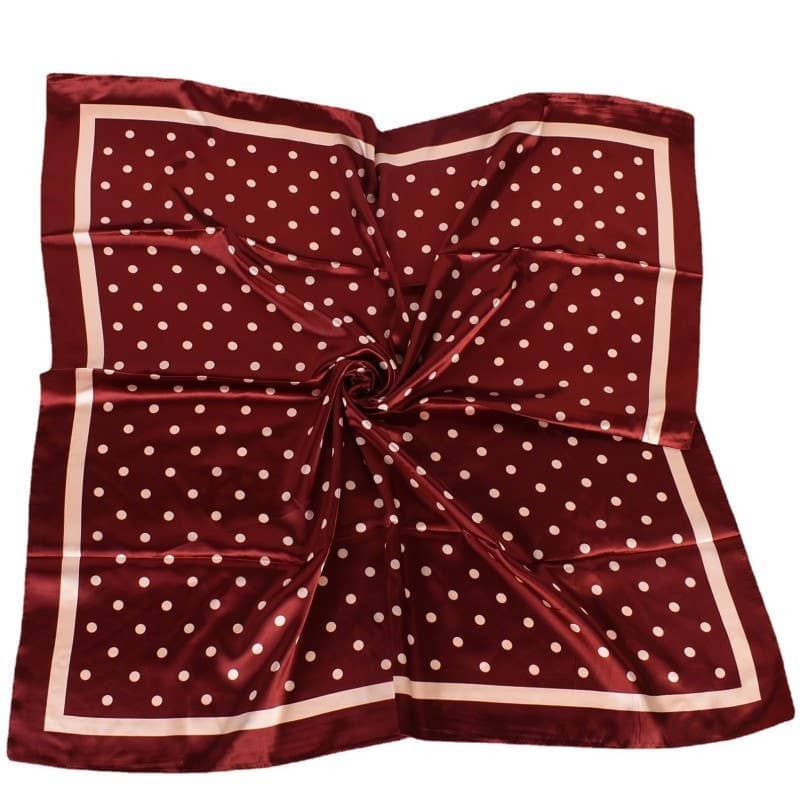 LARGE POLKA DOT PRINT BANDANA SCARF | 40SC694: IVORY JOSSLYN by wall to wall 