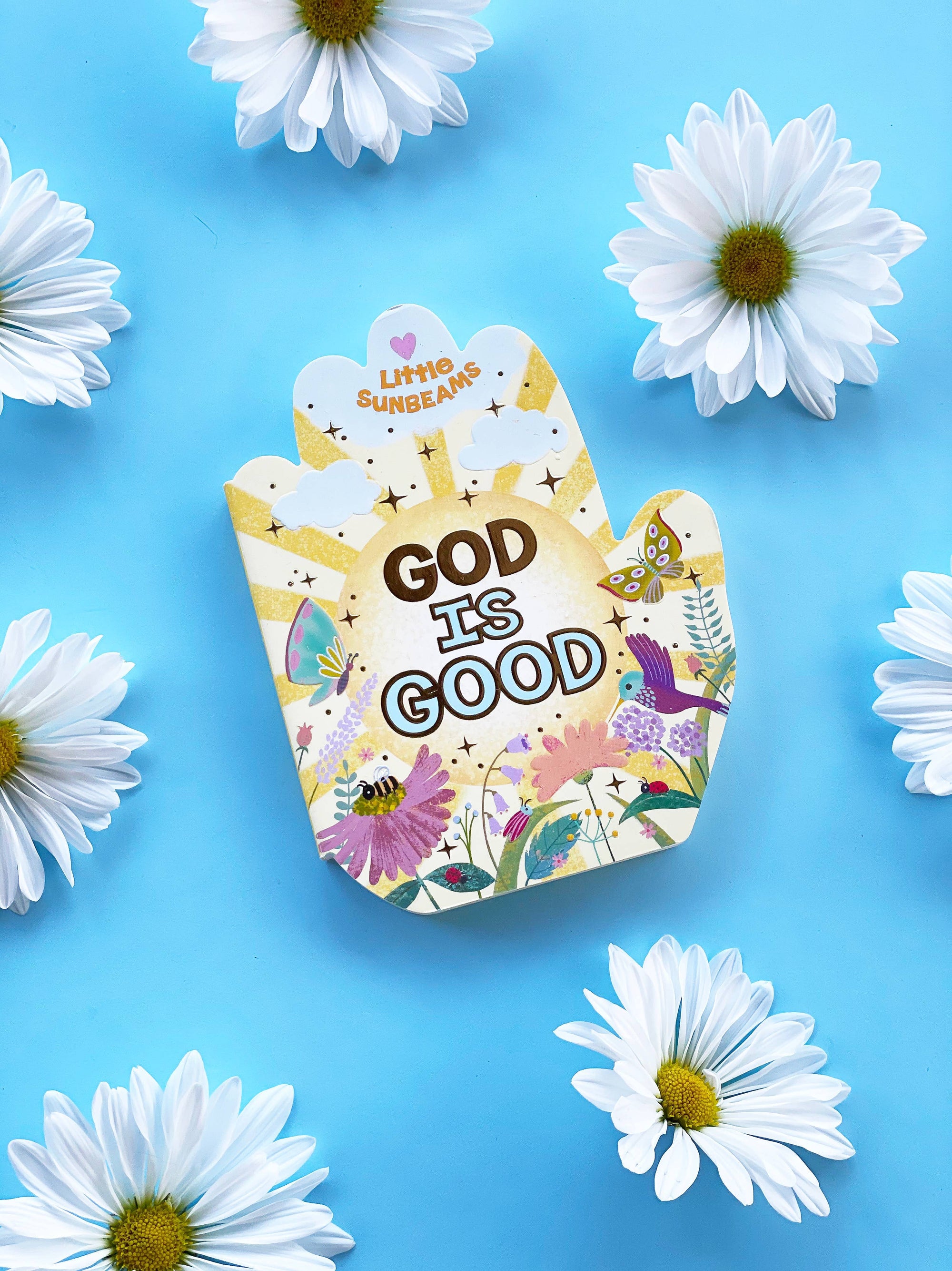 God is Good Praying Hands Shaped Board Book Cottage Door Press 