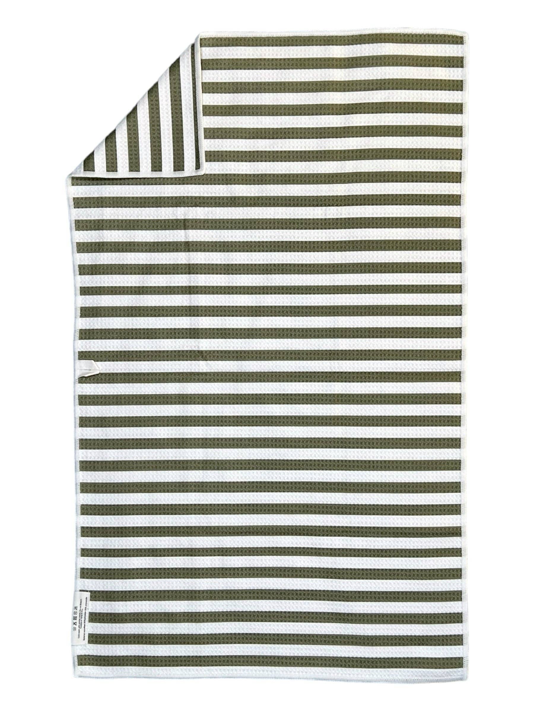 Juniper: Double-Sided Hand Towel: Green/White / 17x27 in / Hand Towel Crae.Home 