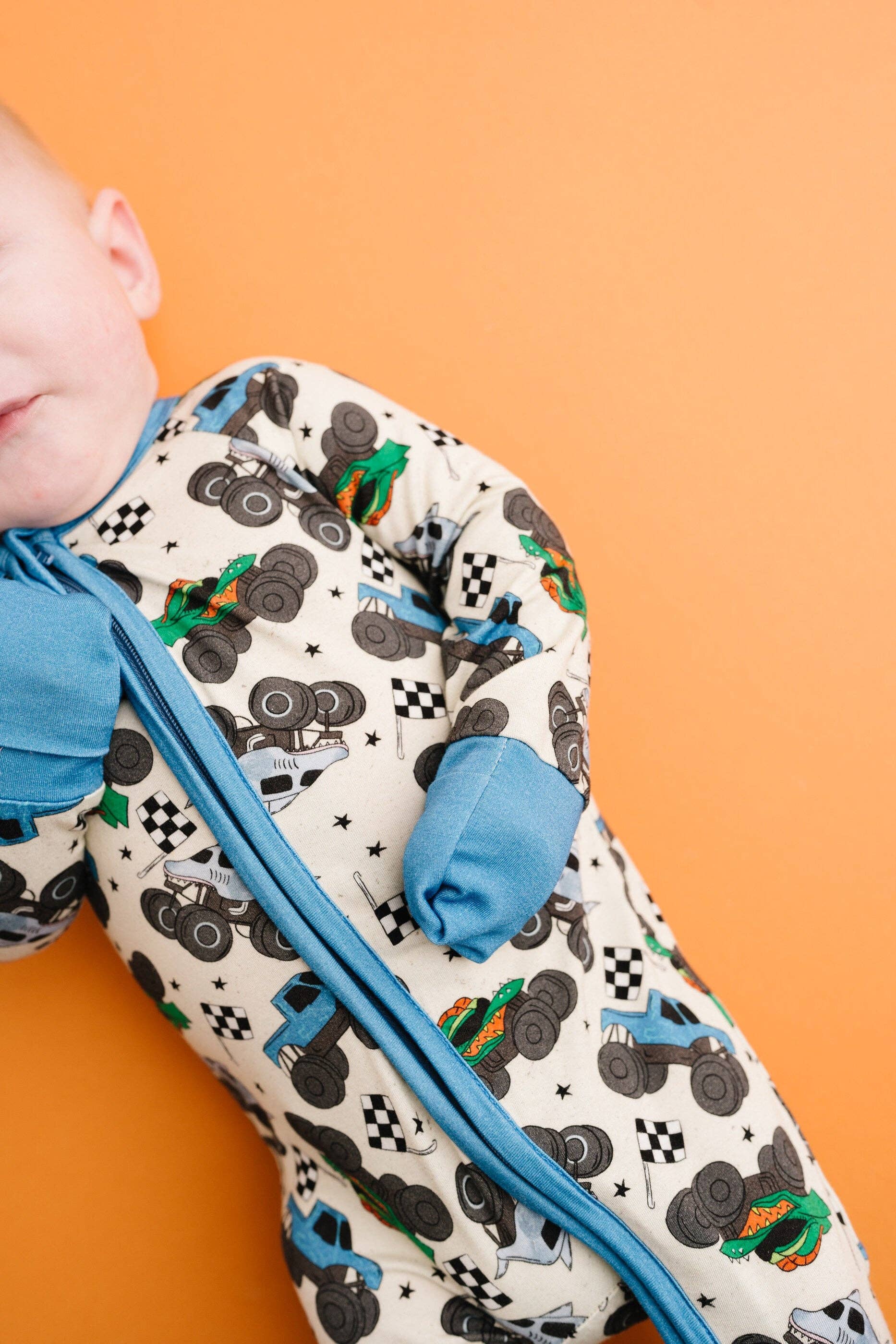 Monster Trucks Bamboo Sleeper: 0-3M Little One Shop 