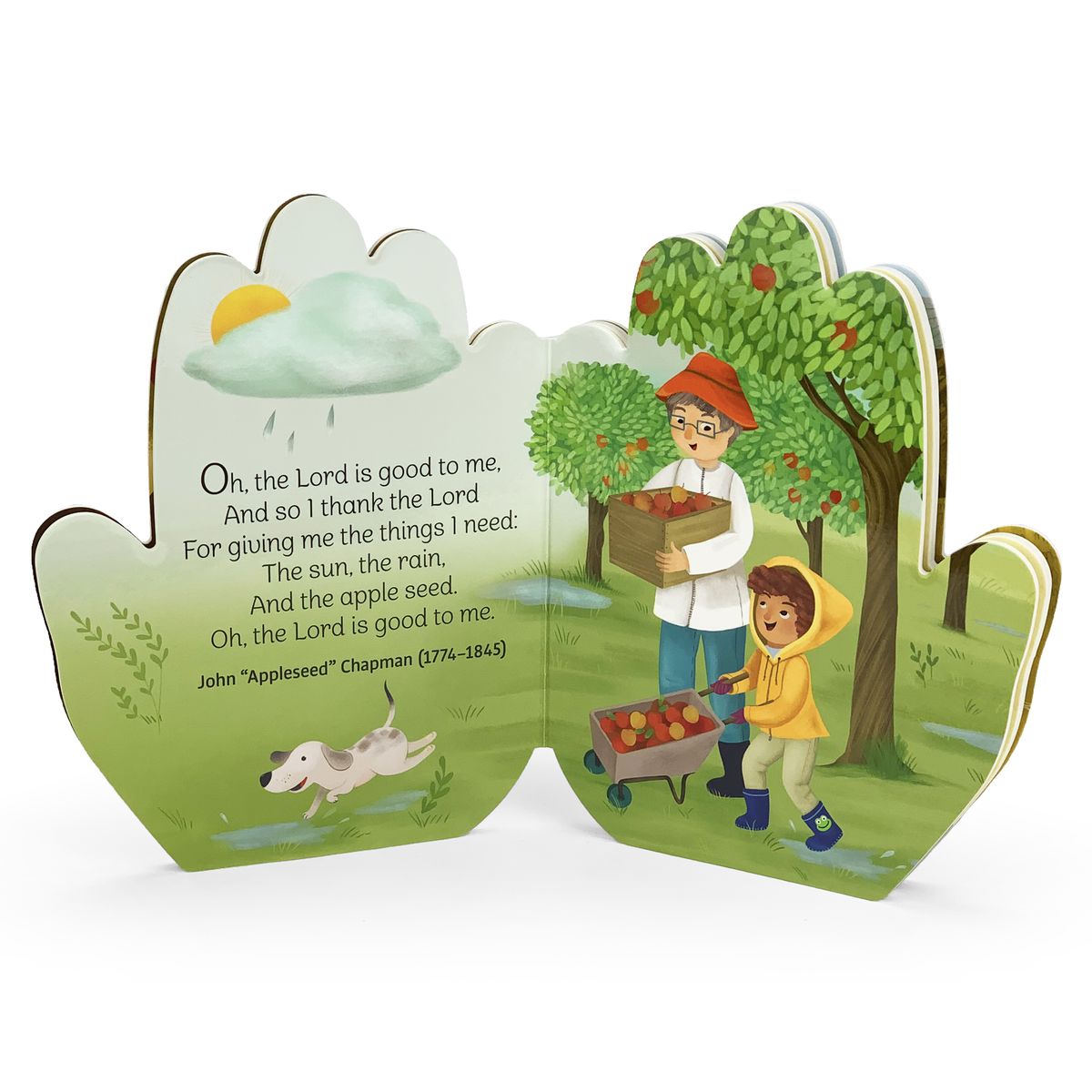 God is Good Praying Hands Shaped Board Book Cottage Door Press 
