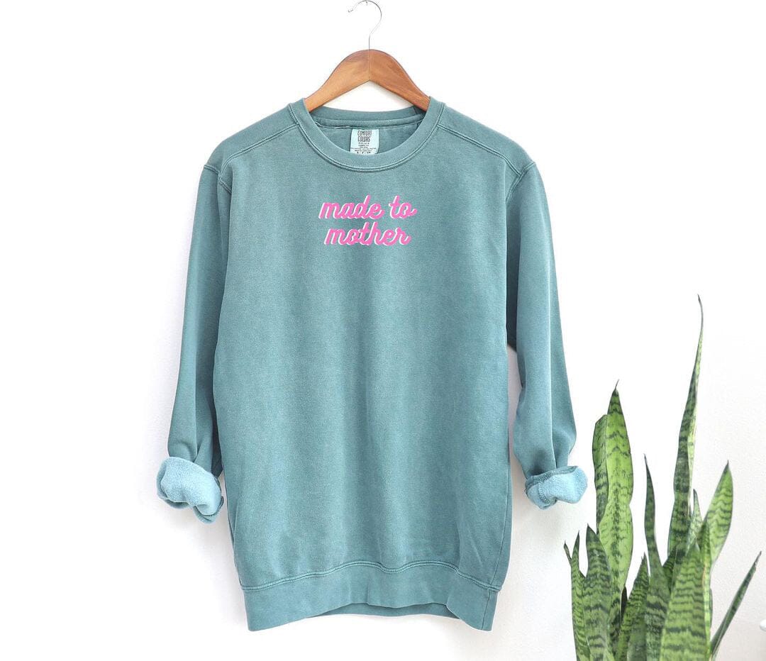 Made to Mother Sea Foam Crewneck Sweatshirt Long sleeve LLL 