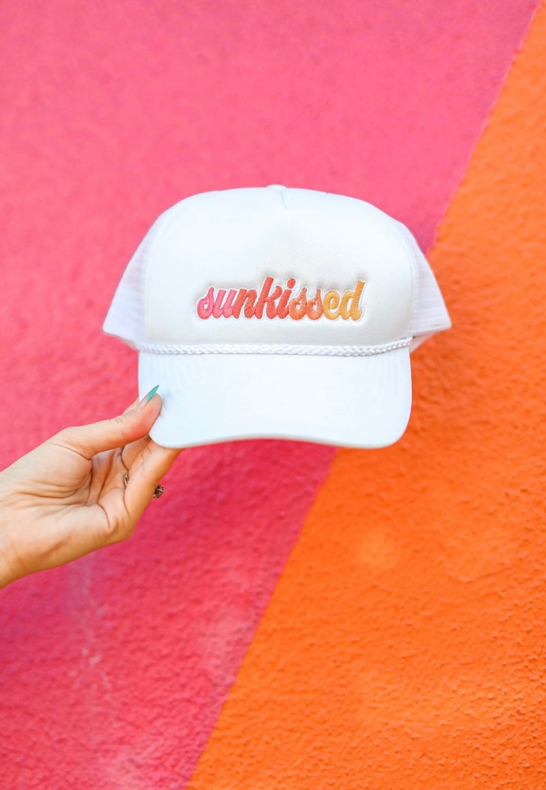 Sunkissed Embroidered Trucker Hat Hats Jadelynn Brooke 
