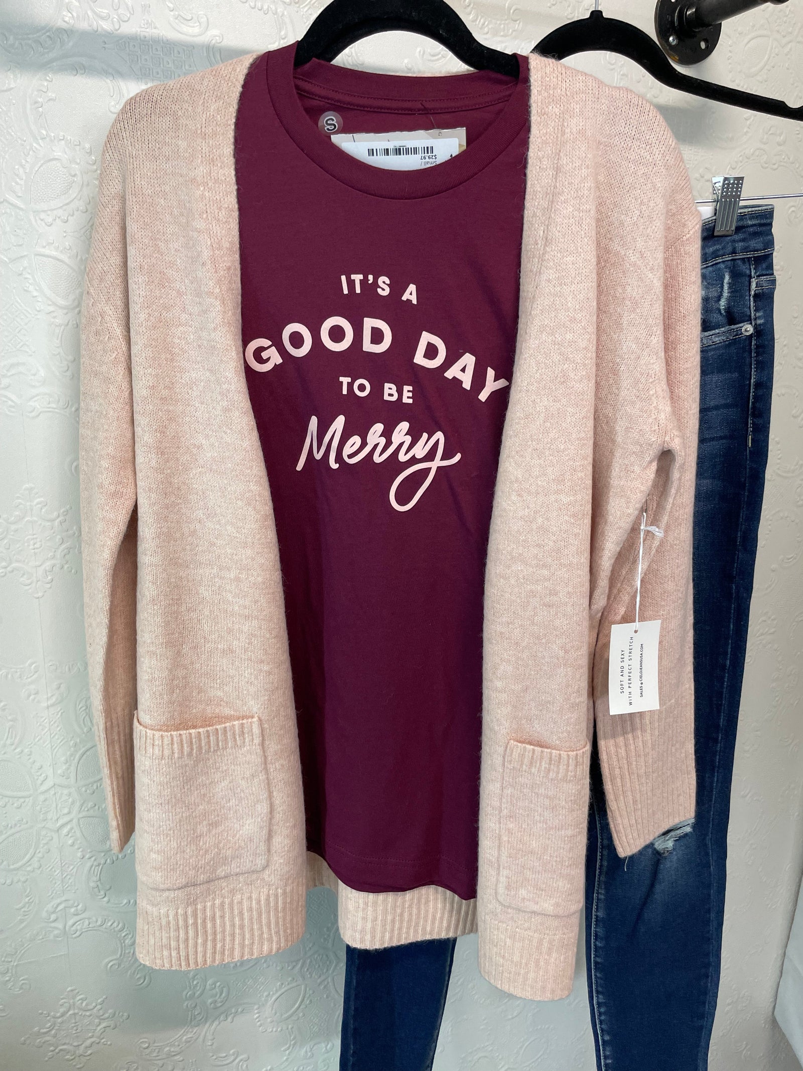 Blush Knit Cardigan Cardigan Cielo 