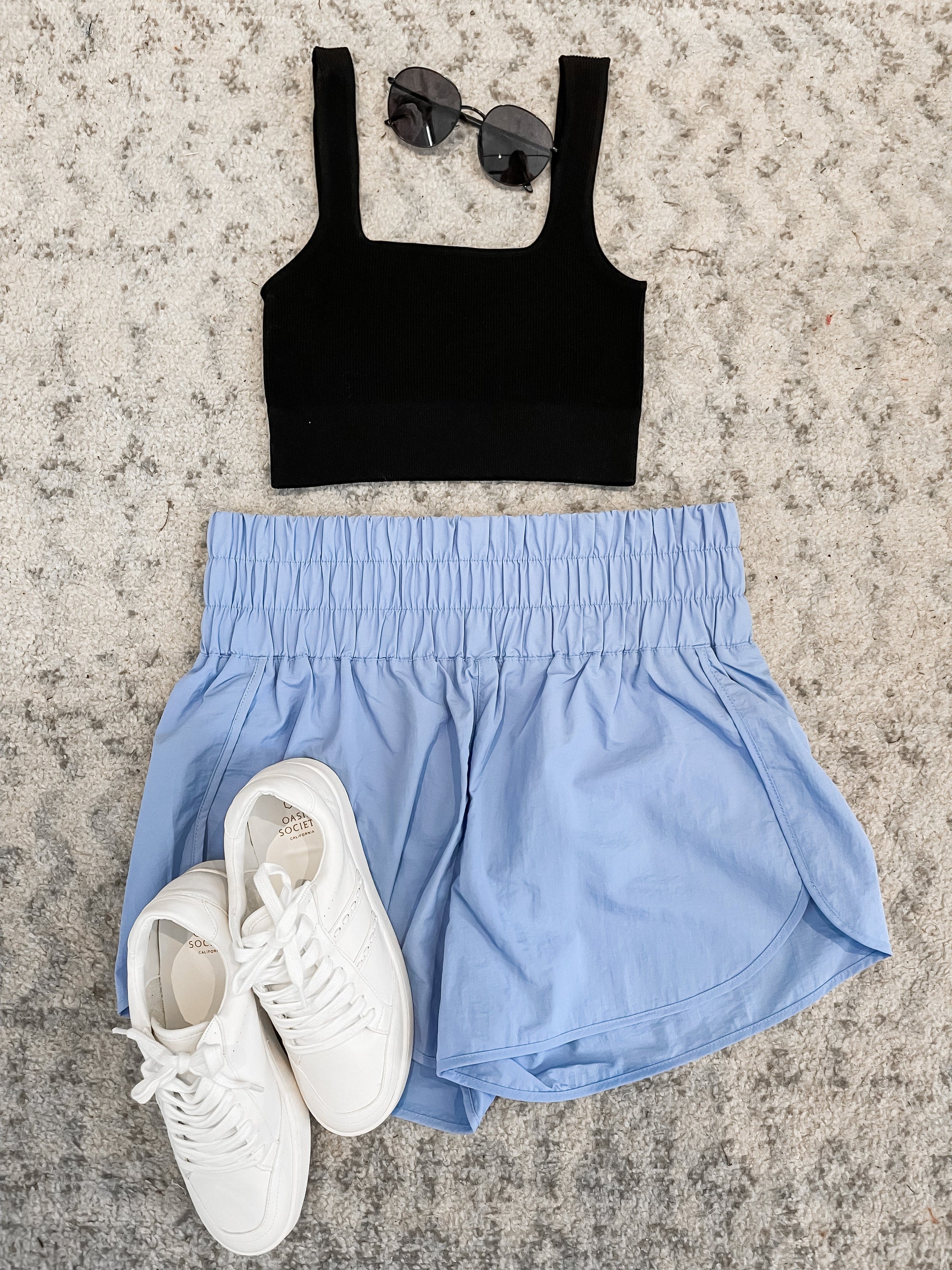 High Waist Athletic Shorts Shorts Zenana 