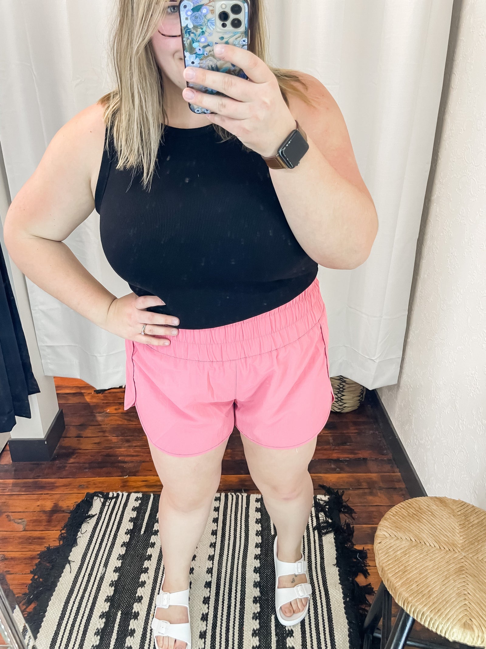 High Waist Athletic Shorts Shorts Zenana 