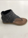 The Carly Strappy Zip Sandals in Charcoal Grey Shoes Very G 