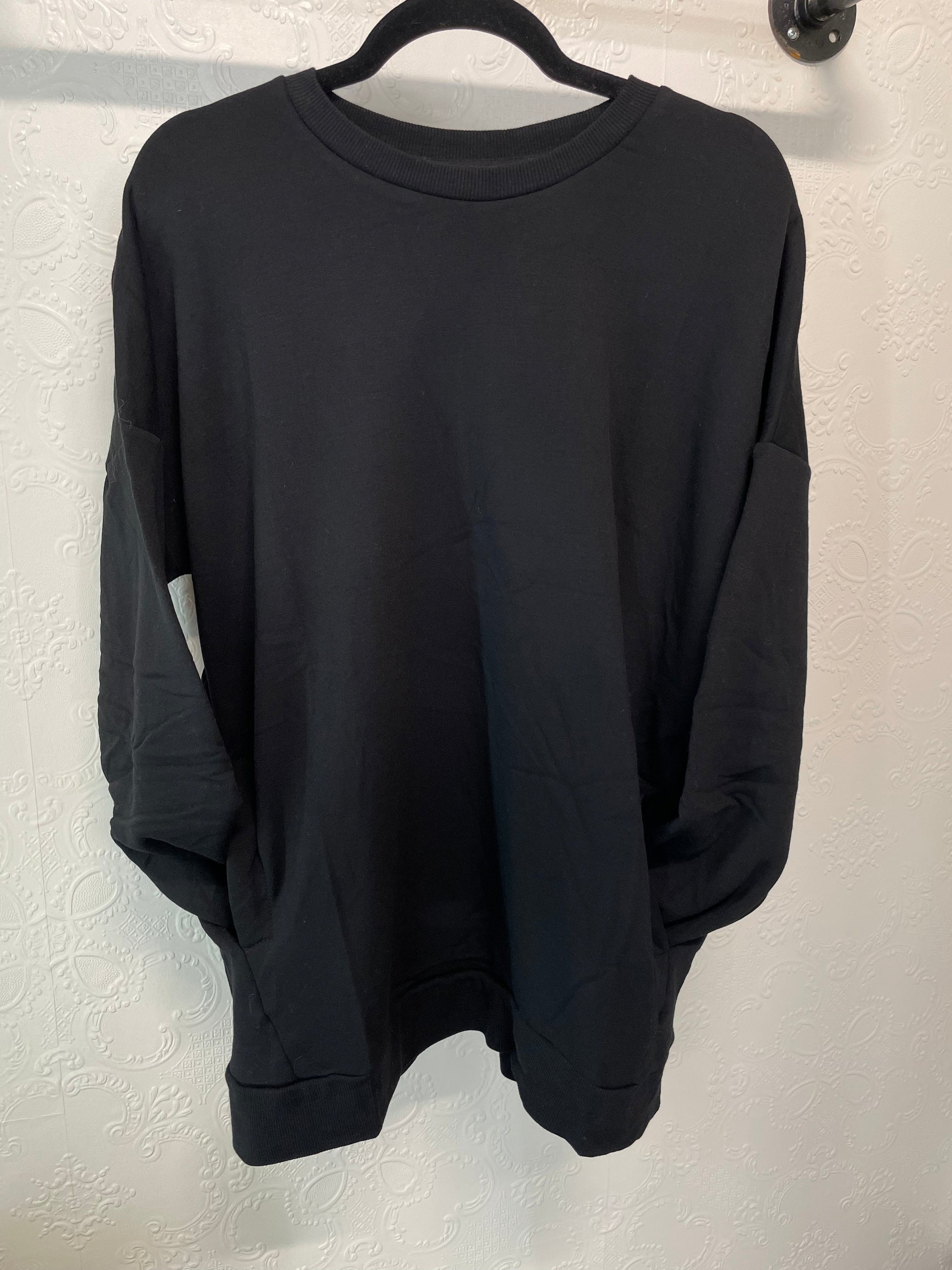 Basic Pocket Crewneck Sweatshirt Long sleeve Zenana 