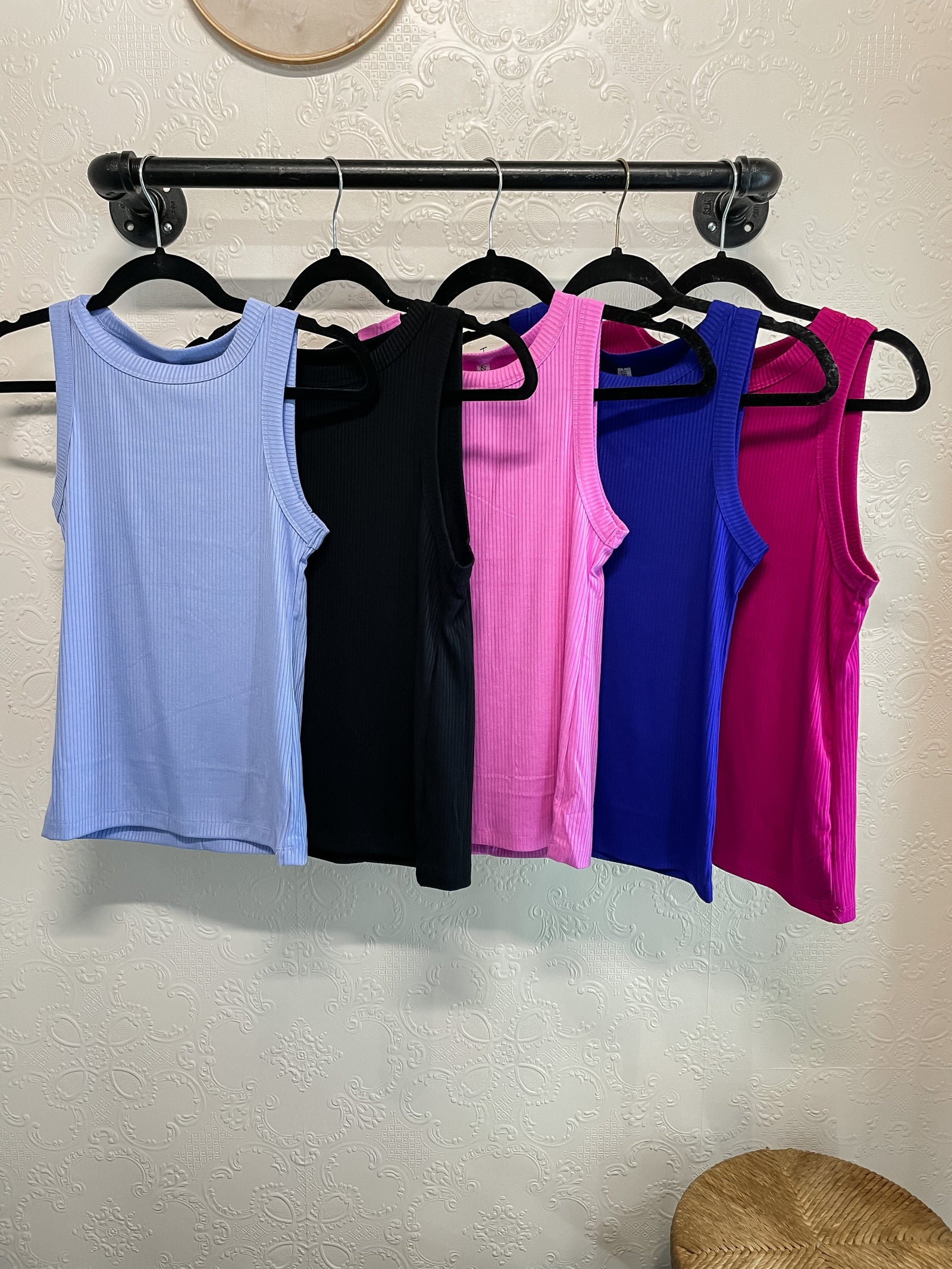 Ribbed Scoop Neck Tank Top - More Colors! Summer Tanks Zenana 
