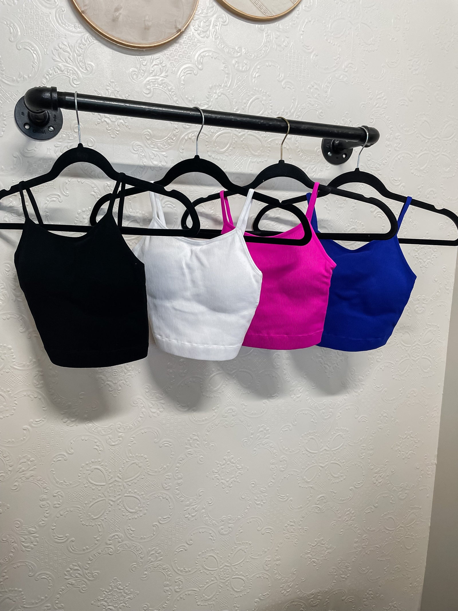 Spaghetti Strap Padded Cropped Brami Summer Tanks Zenana 