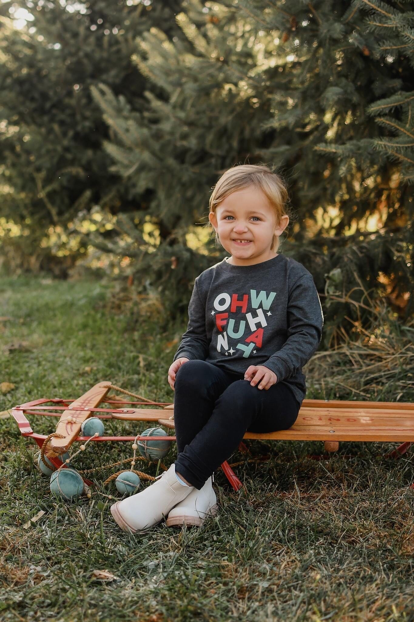 Oh What Fun Long Sleeve Kids' Tee Long sleeve Storied Folk 