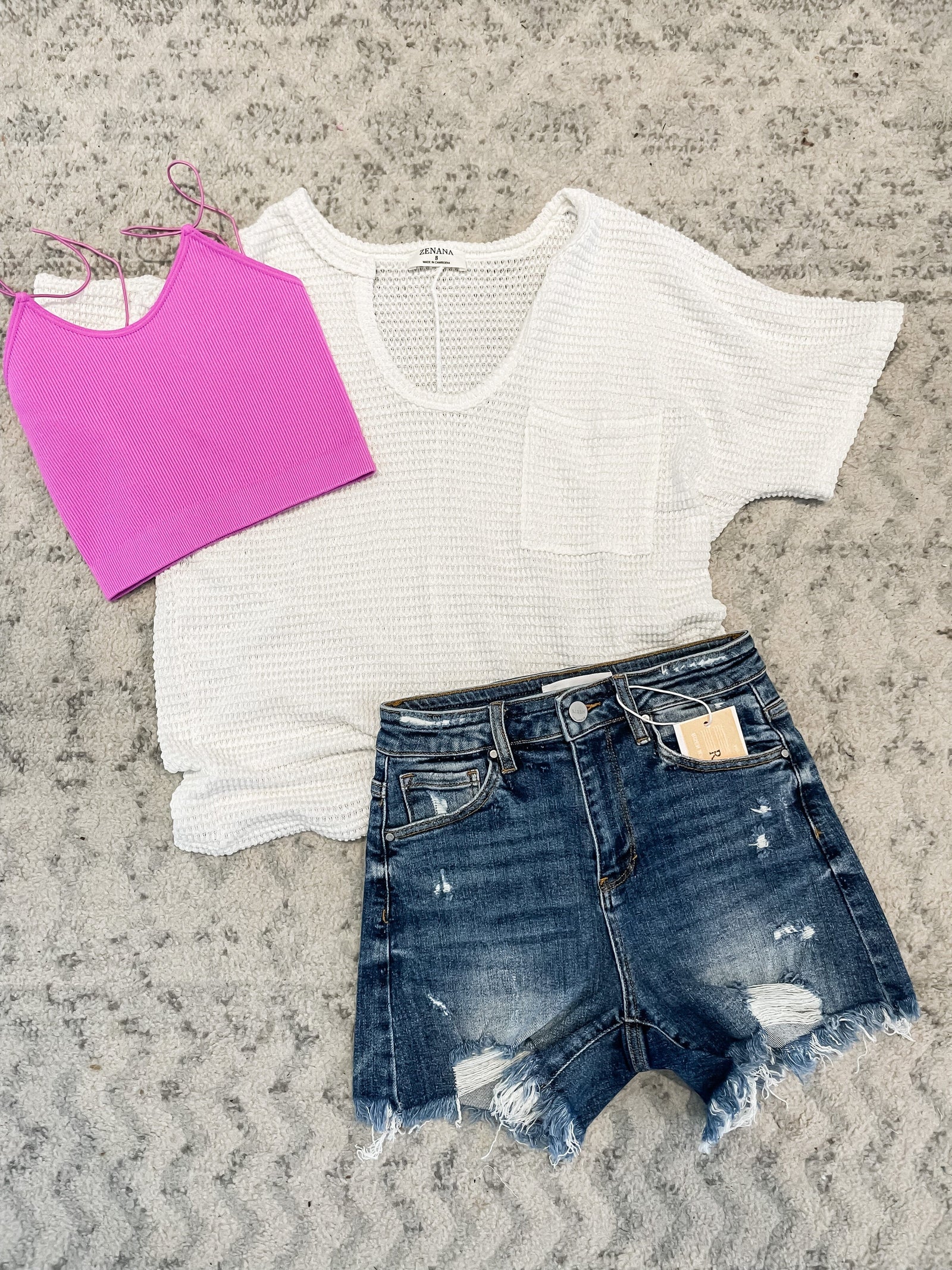 Ribbed Seamless Double Strap Brami in Multiple Colors Summer Tanks Zenana 