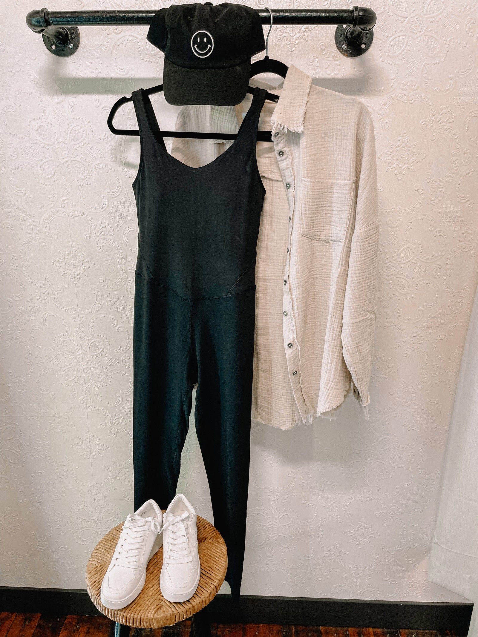 Black Ankle Length Legging Jumpsuit Jumpsuit & Rompers rae mode 