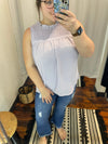 Lavender Ruched Detail Tank Top The Humming Arrow Boutique 