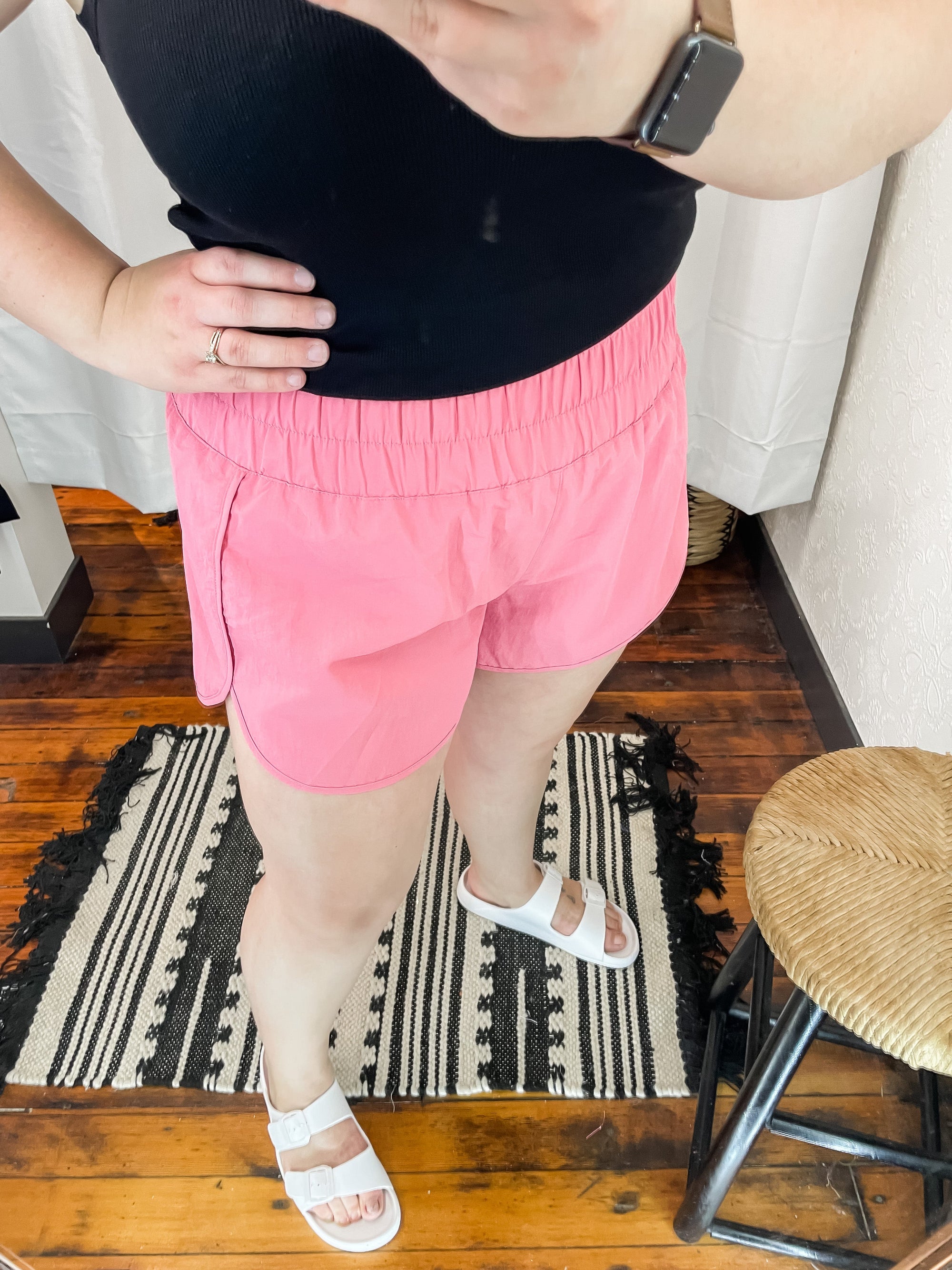 High Waist Athletic Shorts Shorts Zenana 