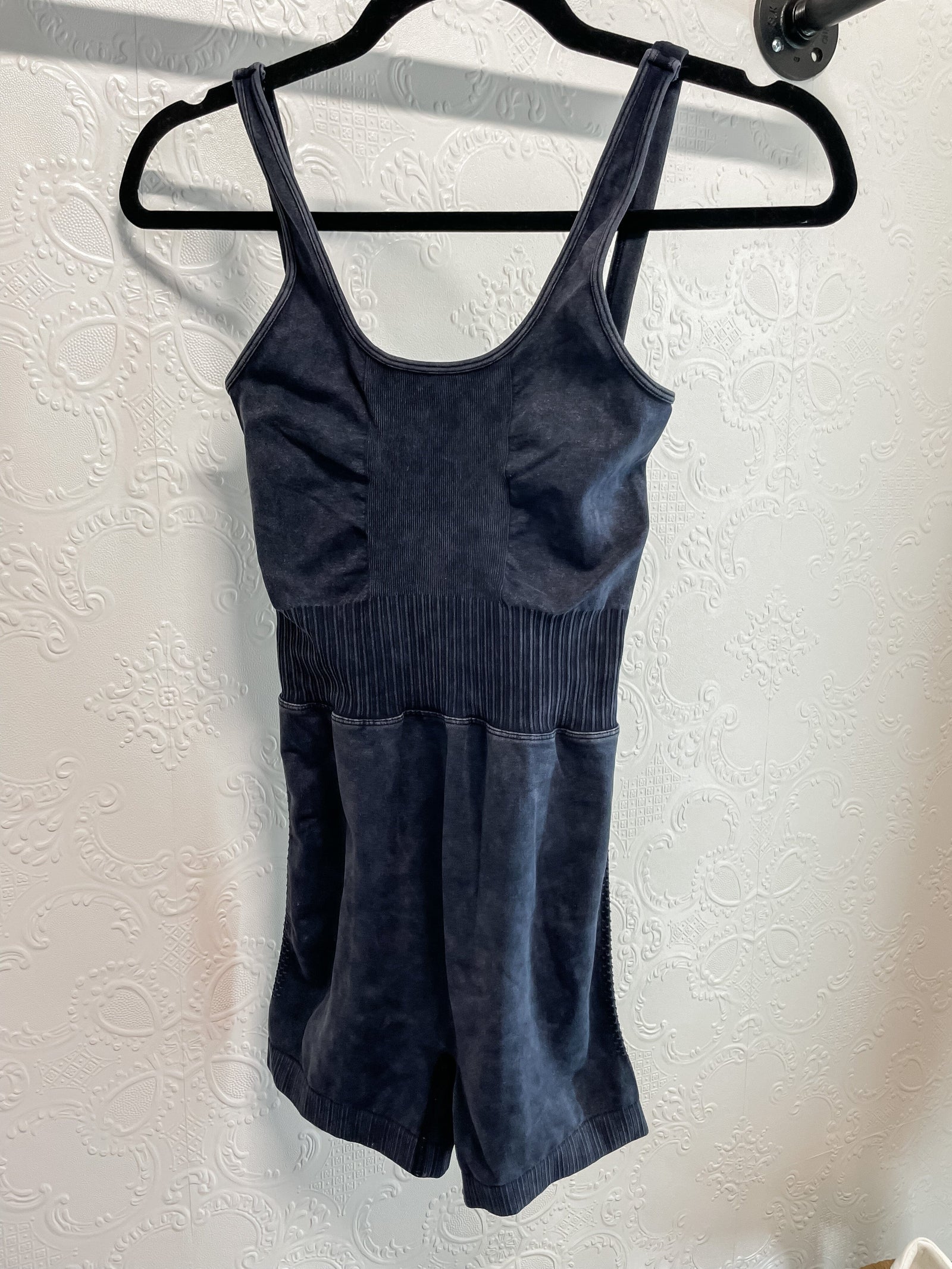 Ash Black Vintage Wash Sports Romper Jumpsuit & Rompers Zenana 